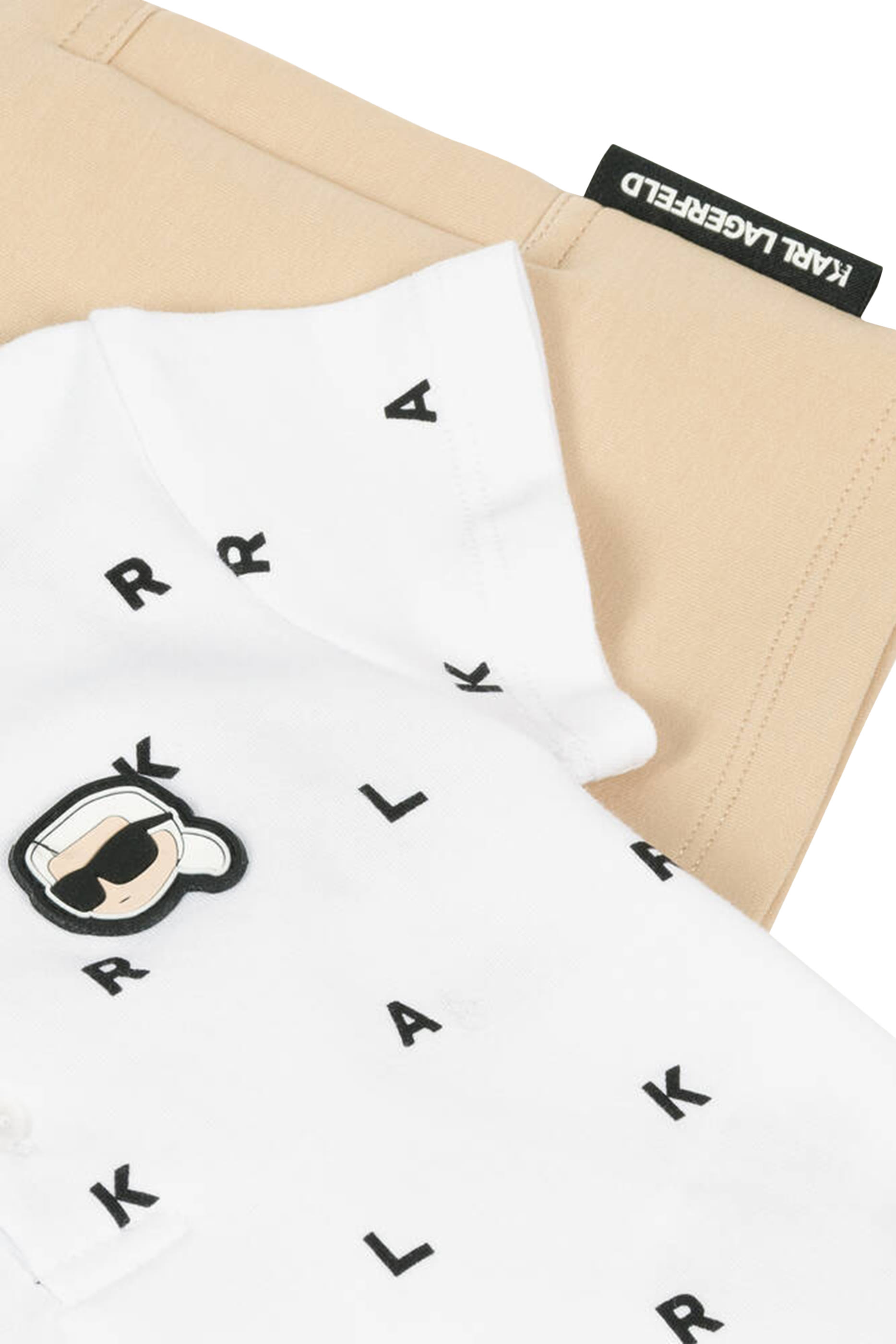 Kids Ikonik Logo-Patch Polo and Shorts Set