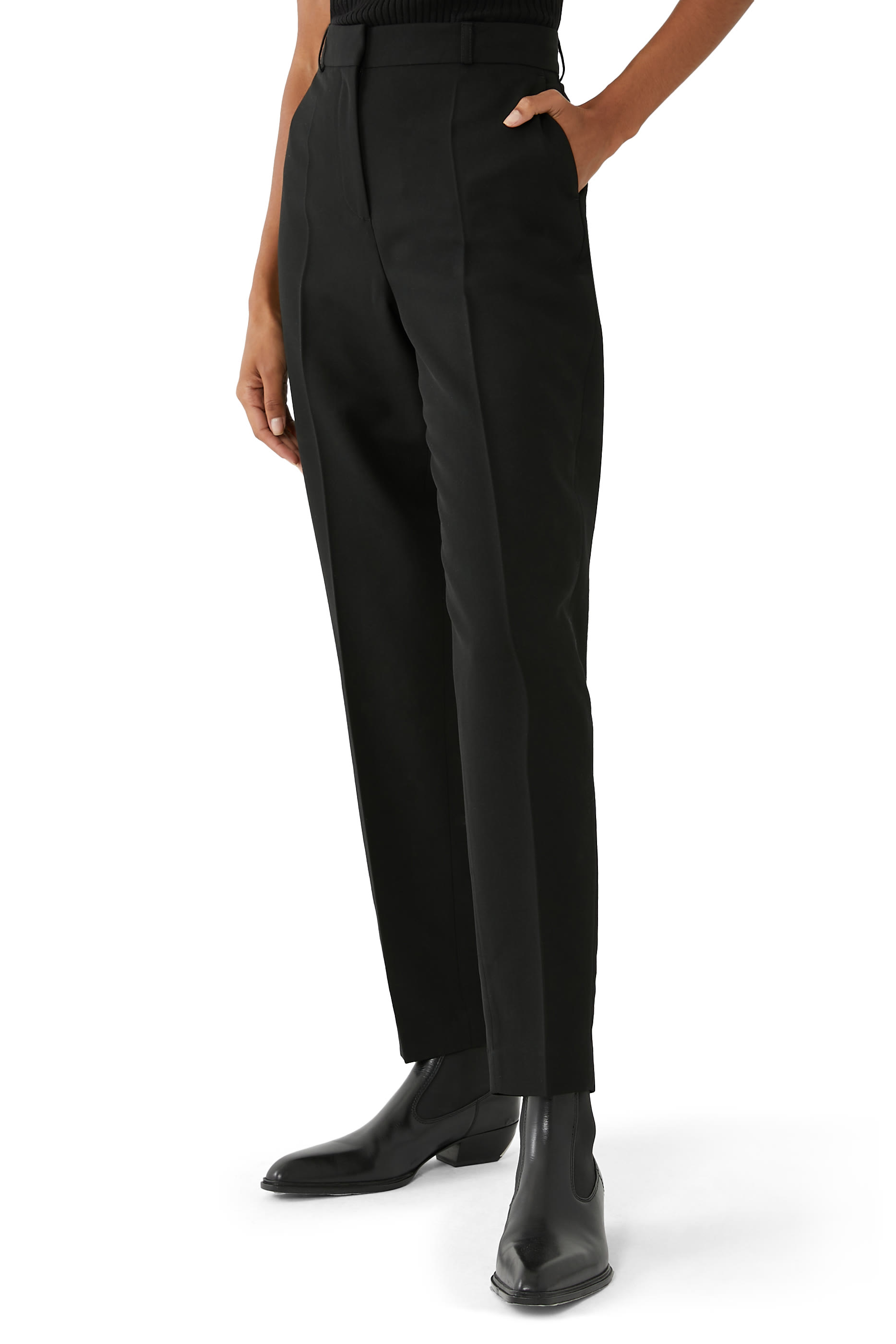 Low-Waist Tailored Trousers