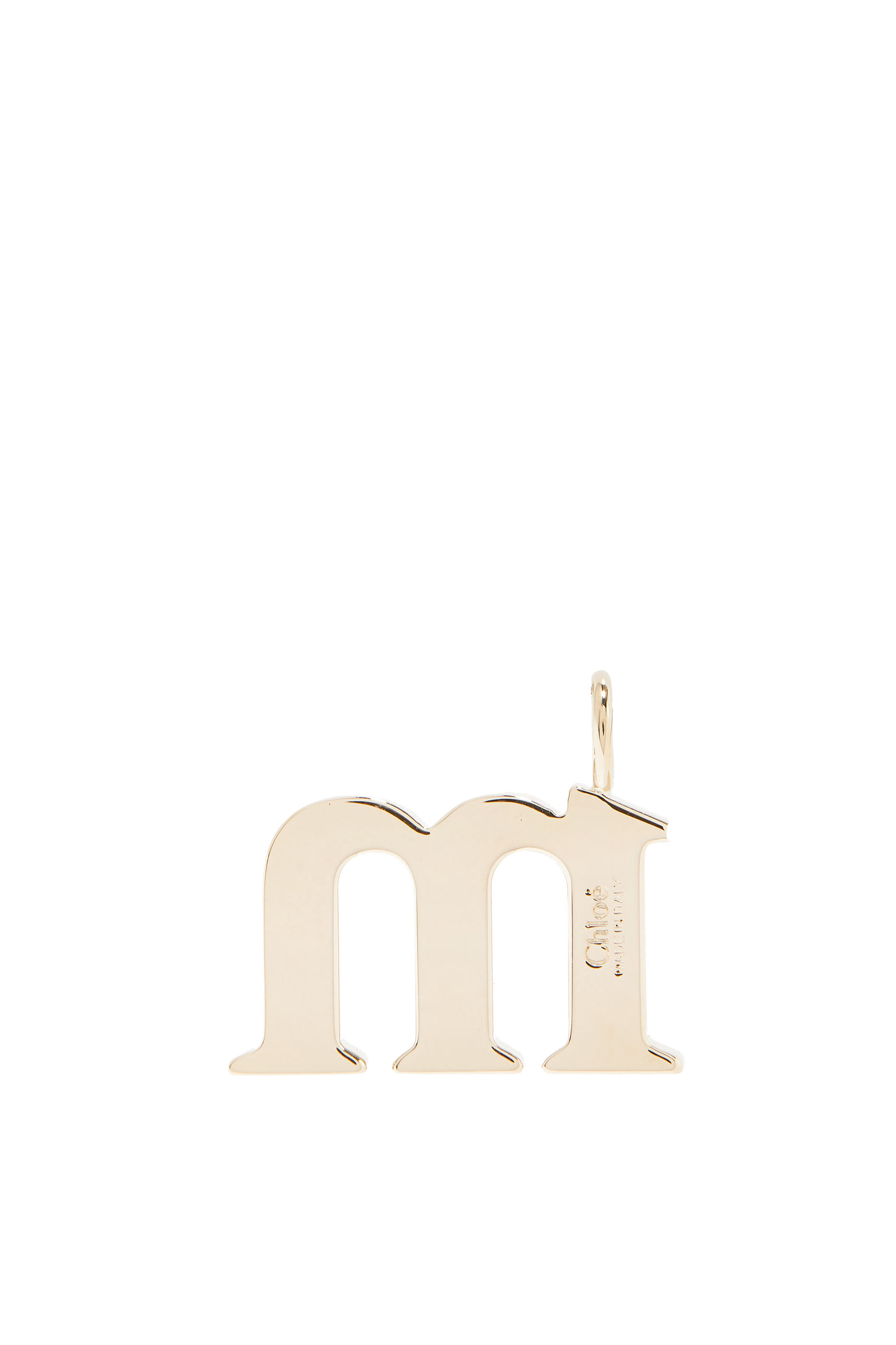 M Alphabet Charm, Brass