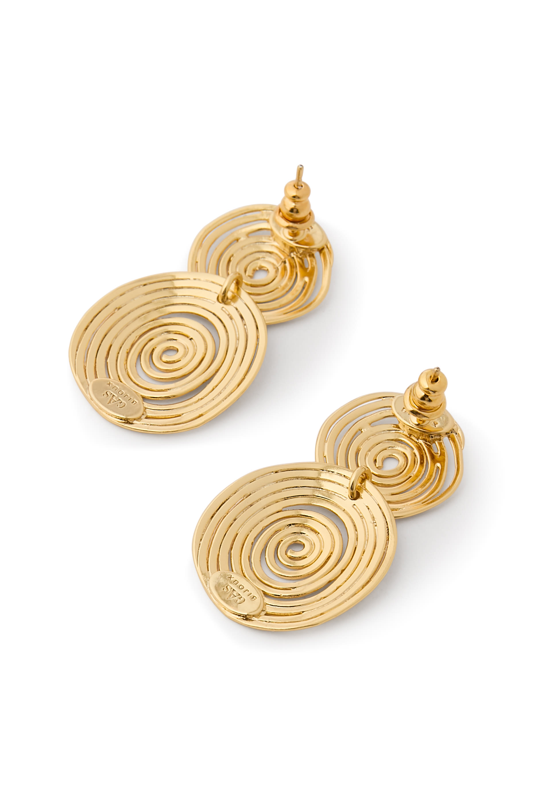 Wave Earrings Small, 24k Gold-Plated Brass