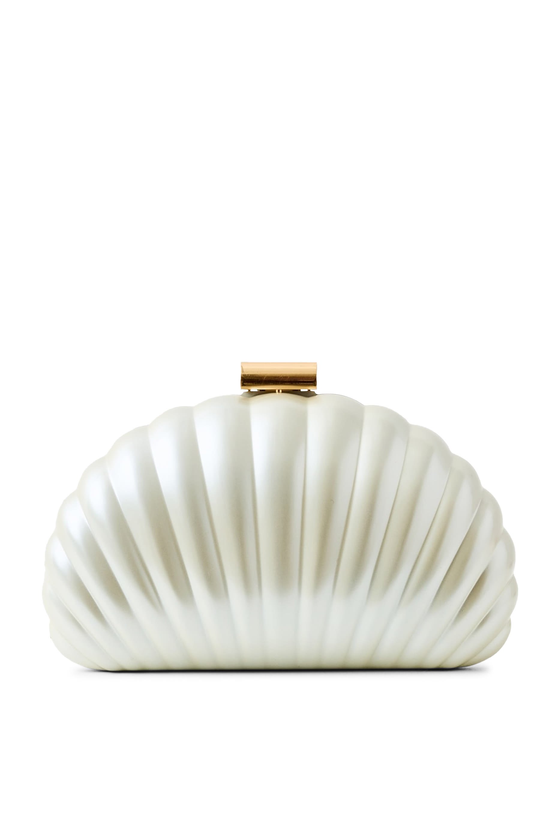 Monet Pearlized Shell Clutch
