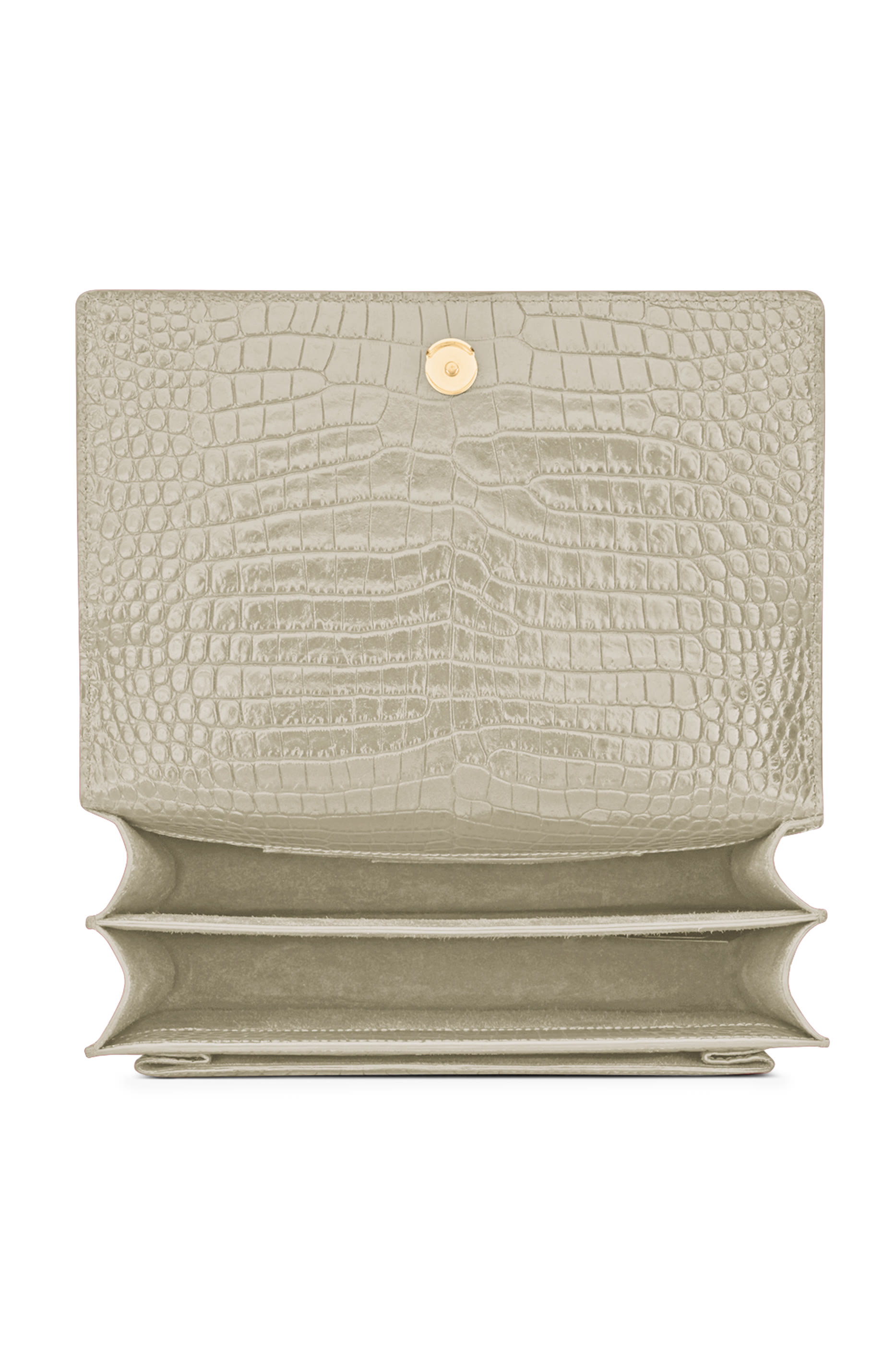 Sunset Medium in Crocodile-Embossed Shiny Leather