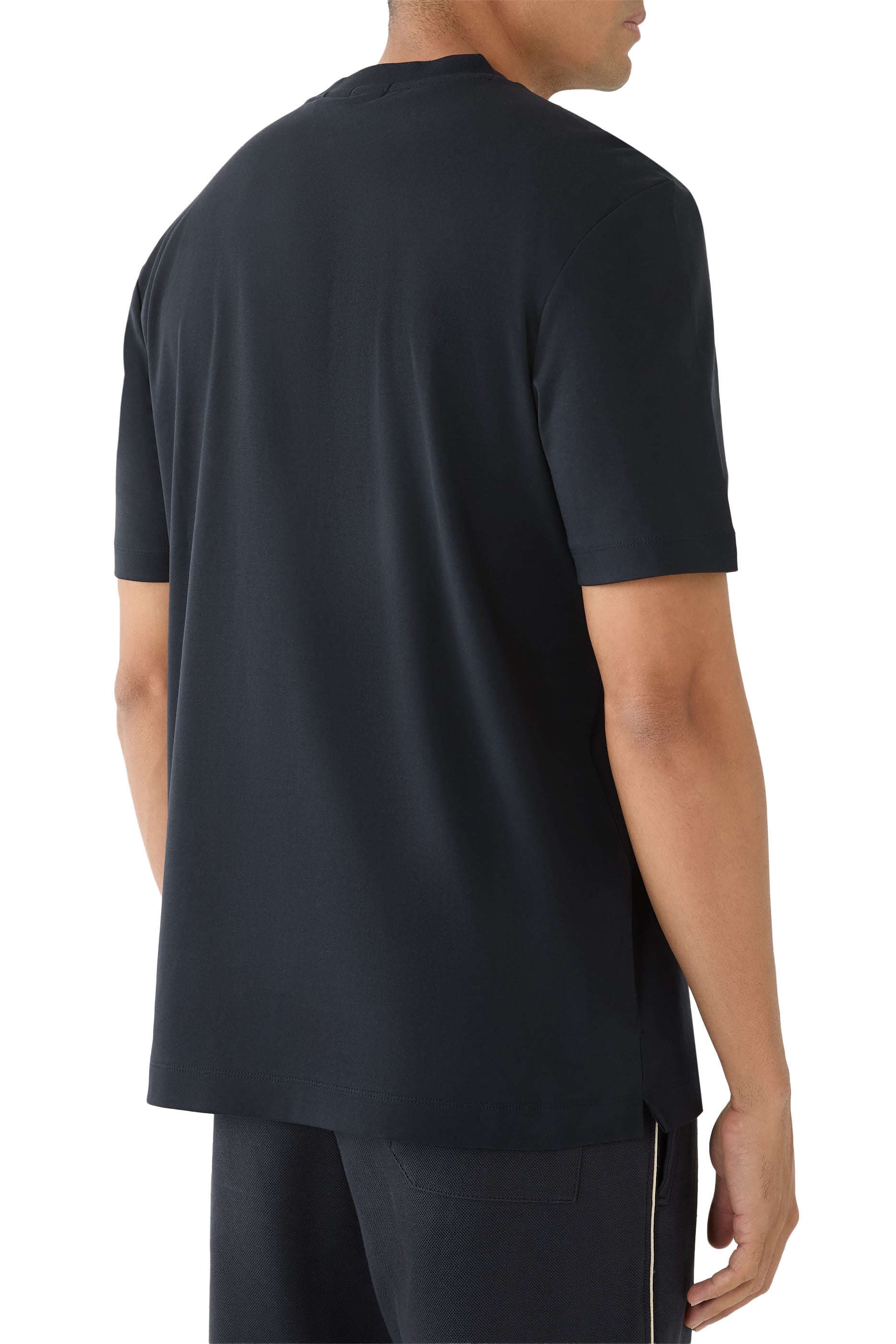 Mercerised-Cotton T-Shirt with Double B Monogram