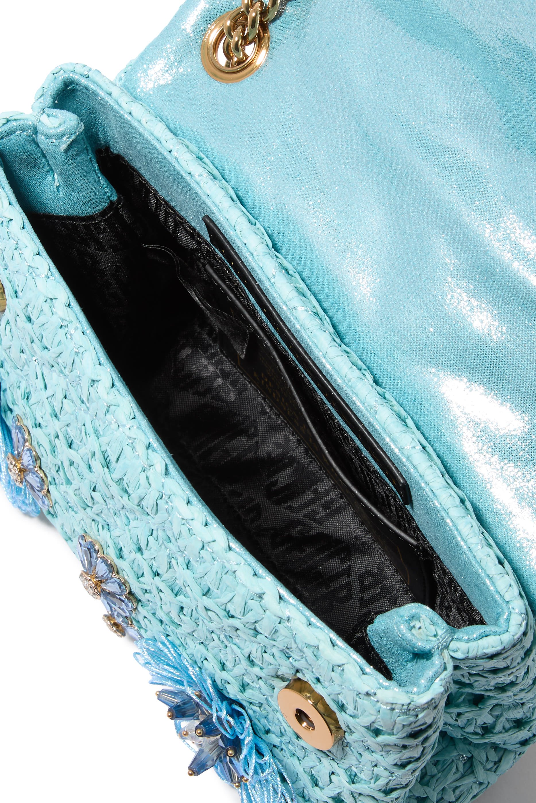 Kensington Raffia Effect Mini Crossbody Bag