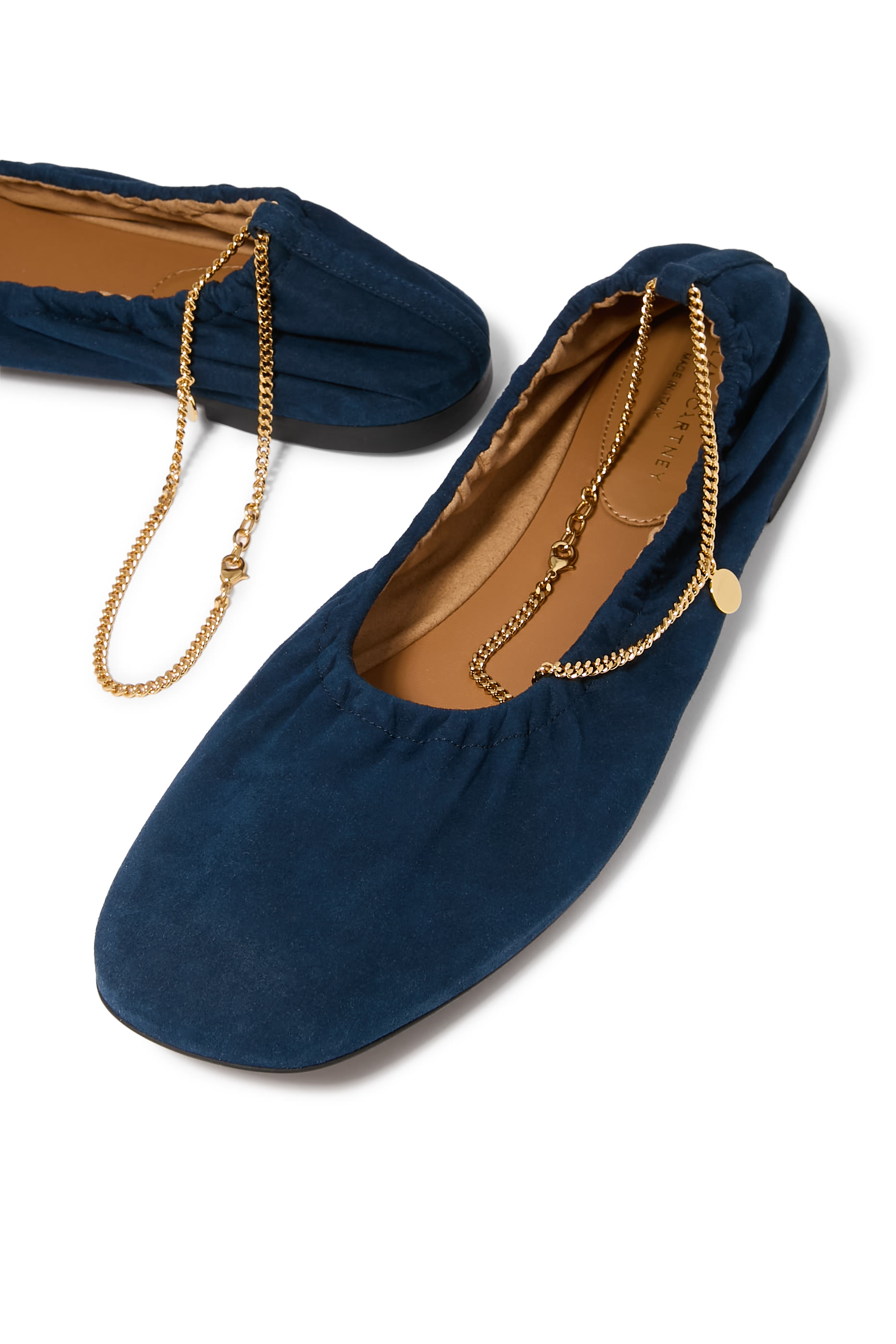 Chain-Detail Ballerina Flats  