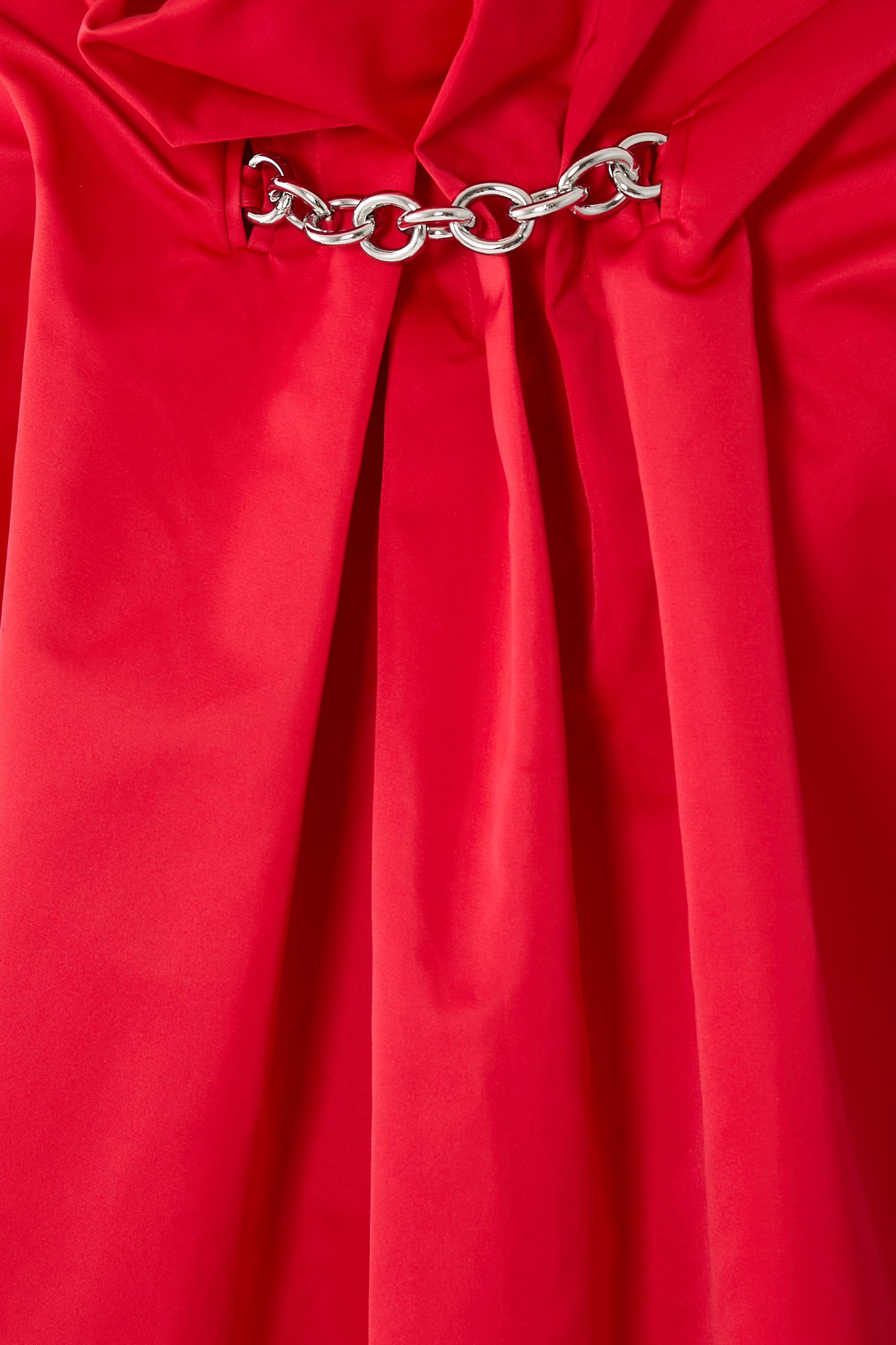  Ruched Duchess Chain Cap Sleeve Dress