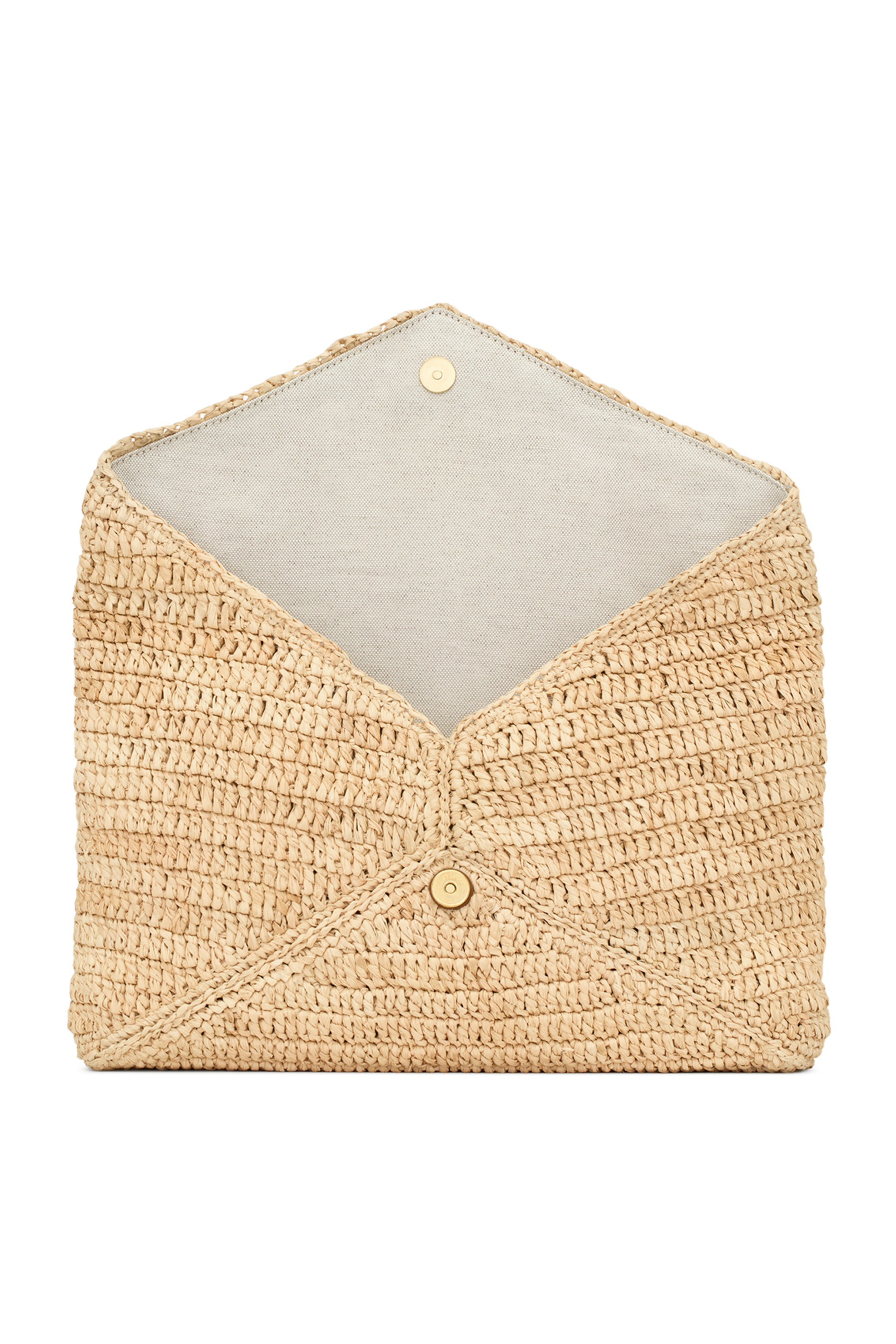 Cassandre Large Envelope Pouch in Raffia