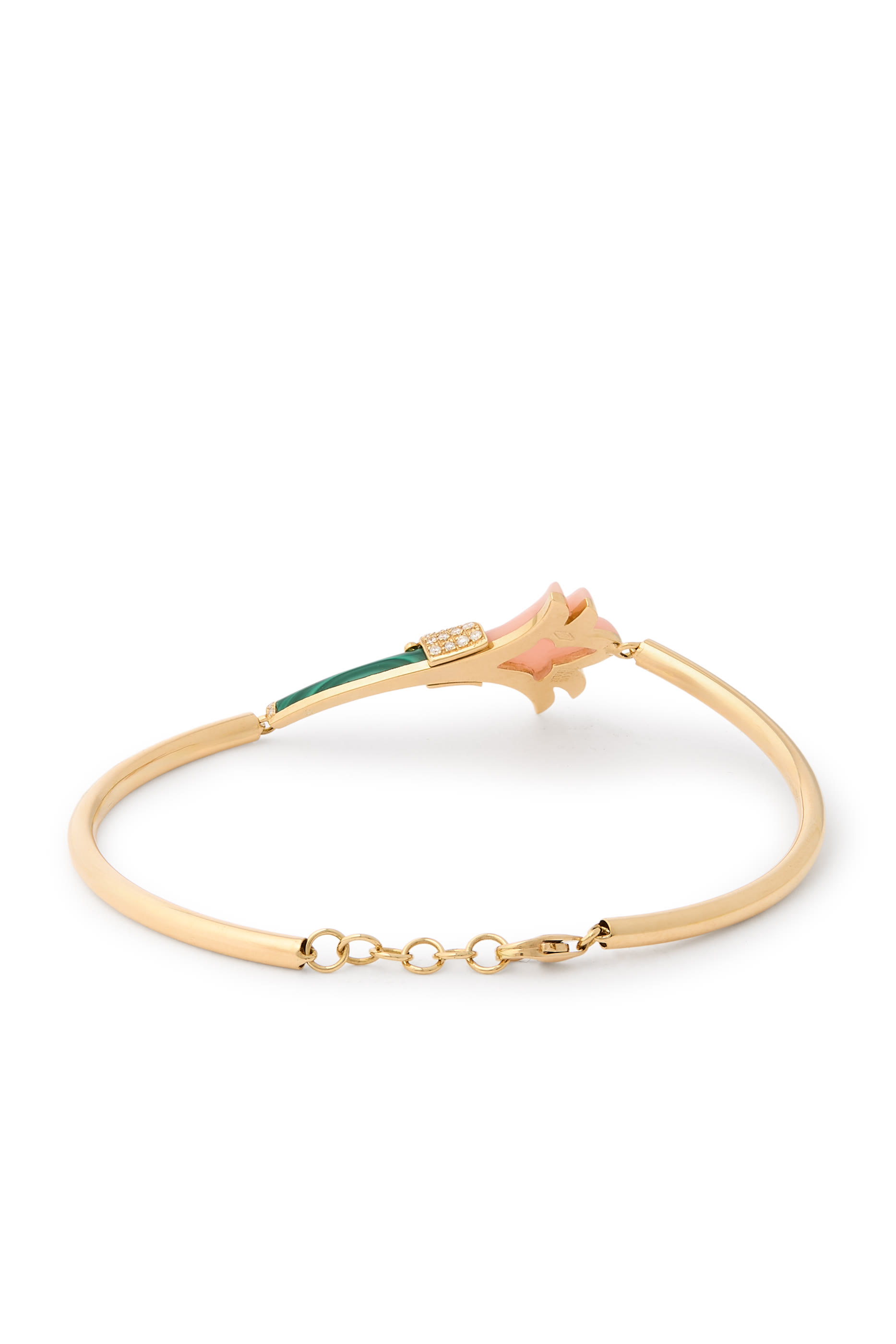 Psychedeliah Bangle Bracelet, 18K Yellow Gold & Diamonds