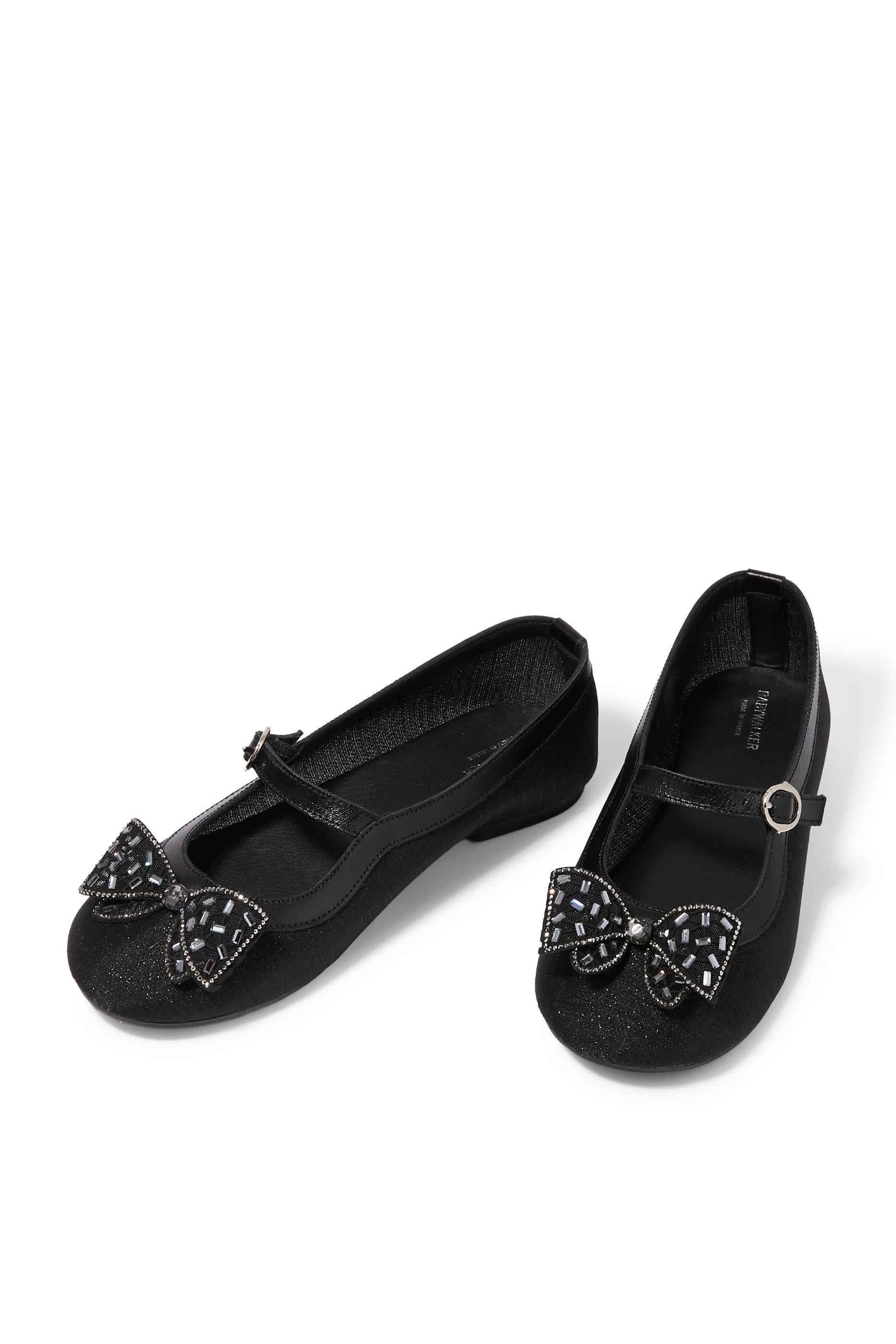 Kids Bow Crystal-Embellished Ballerinas
