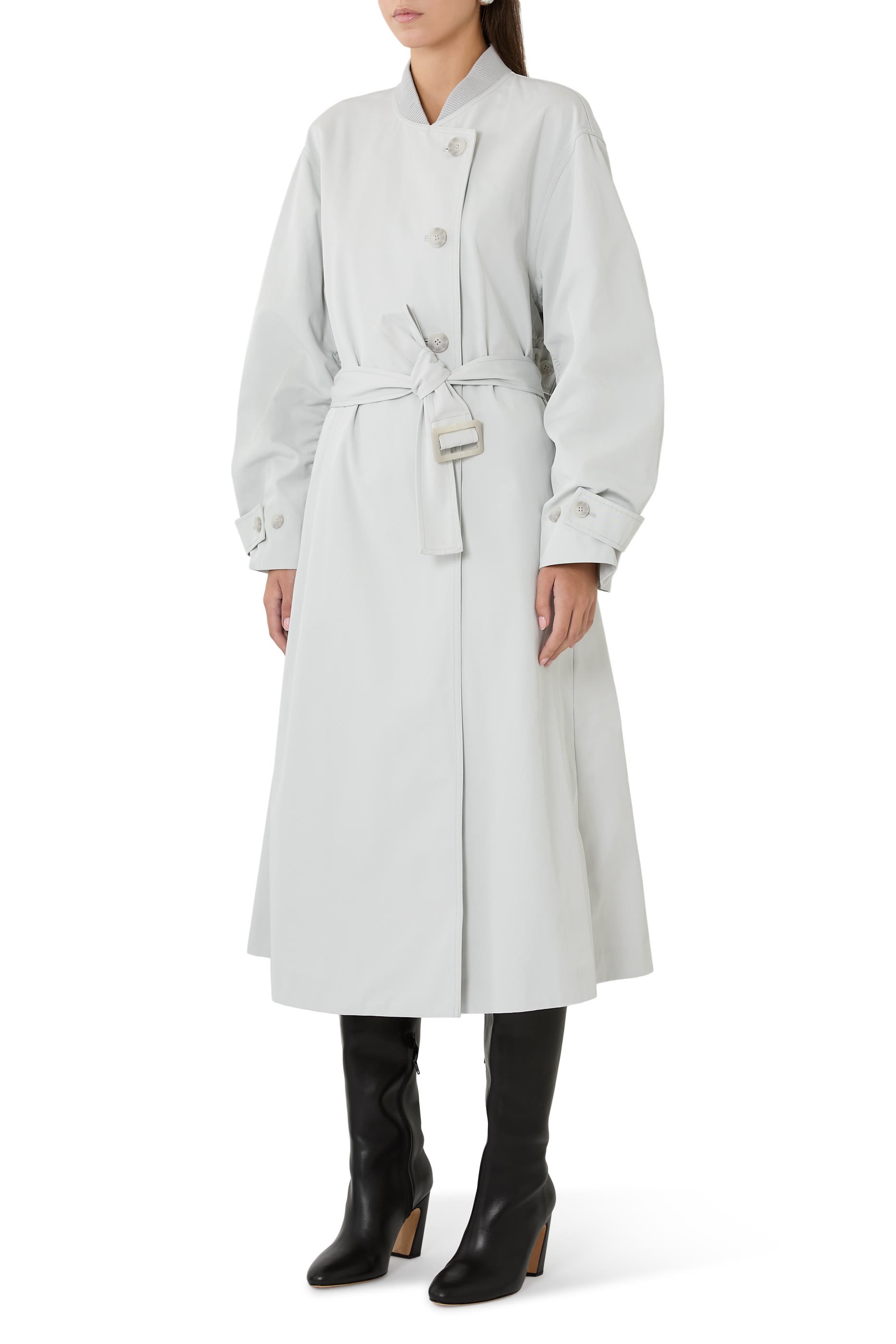 Two-Piece Water-Repellent Technical Cotton Trench Coat