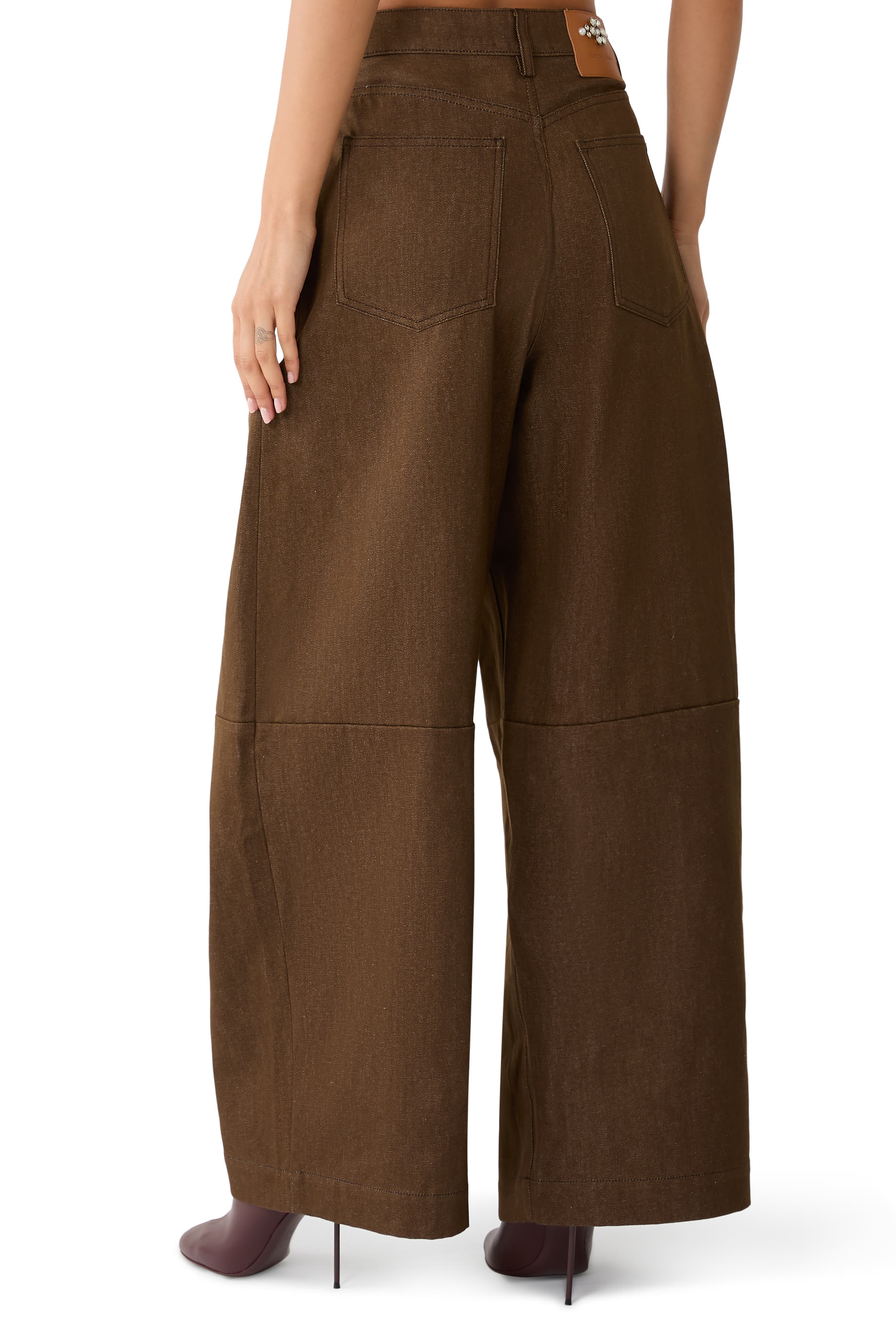 Wide Leg Utility Curve Jeans 