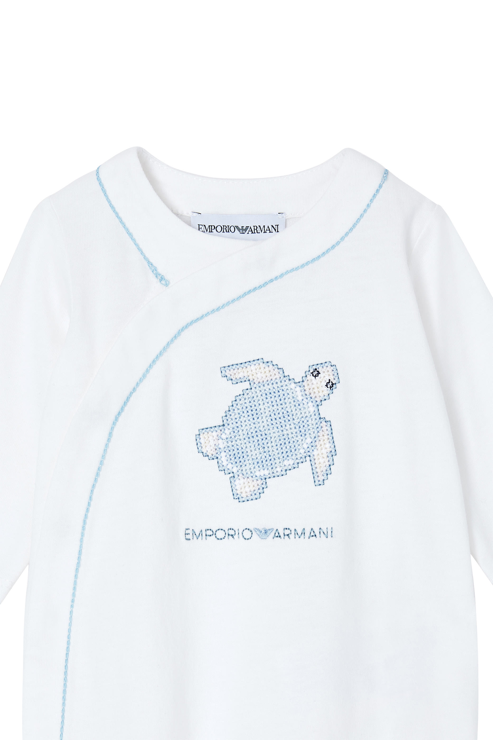 Kids Jersey Marine Story Embroidery Romper