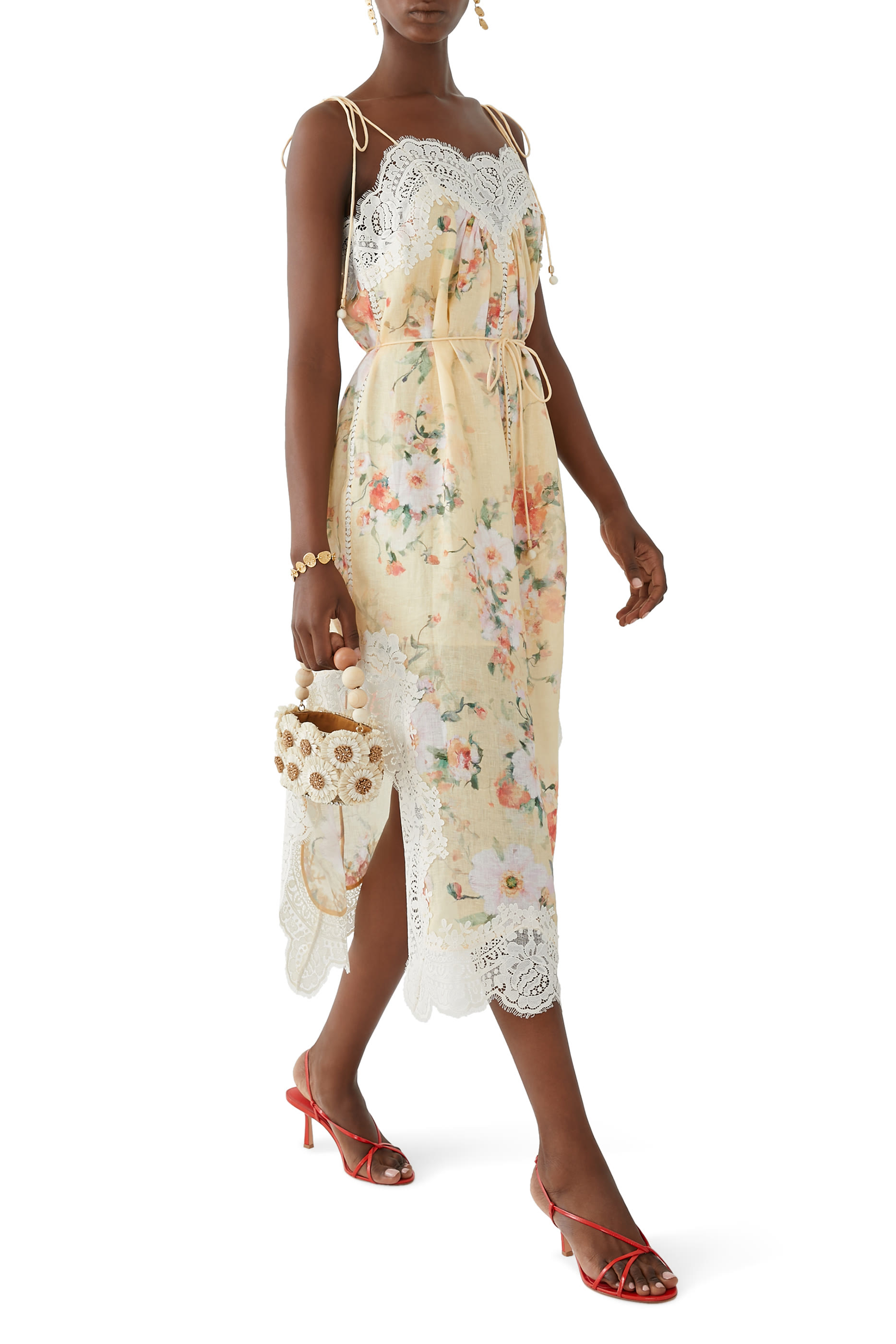 Everley Lace Trim Slip Dress