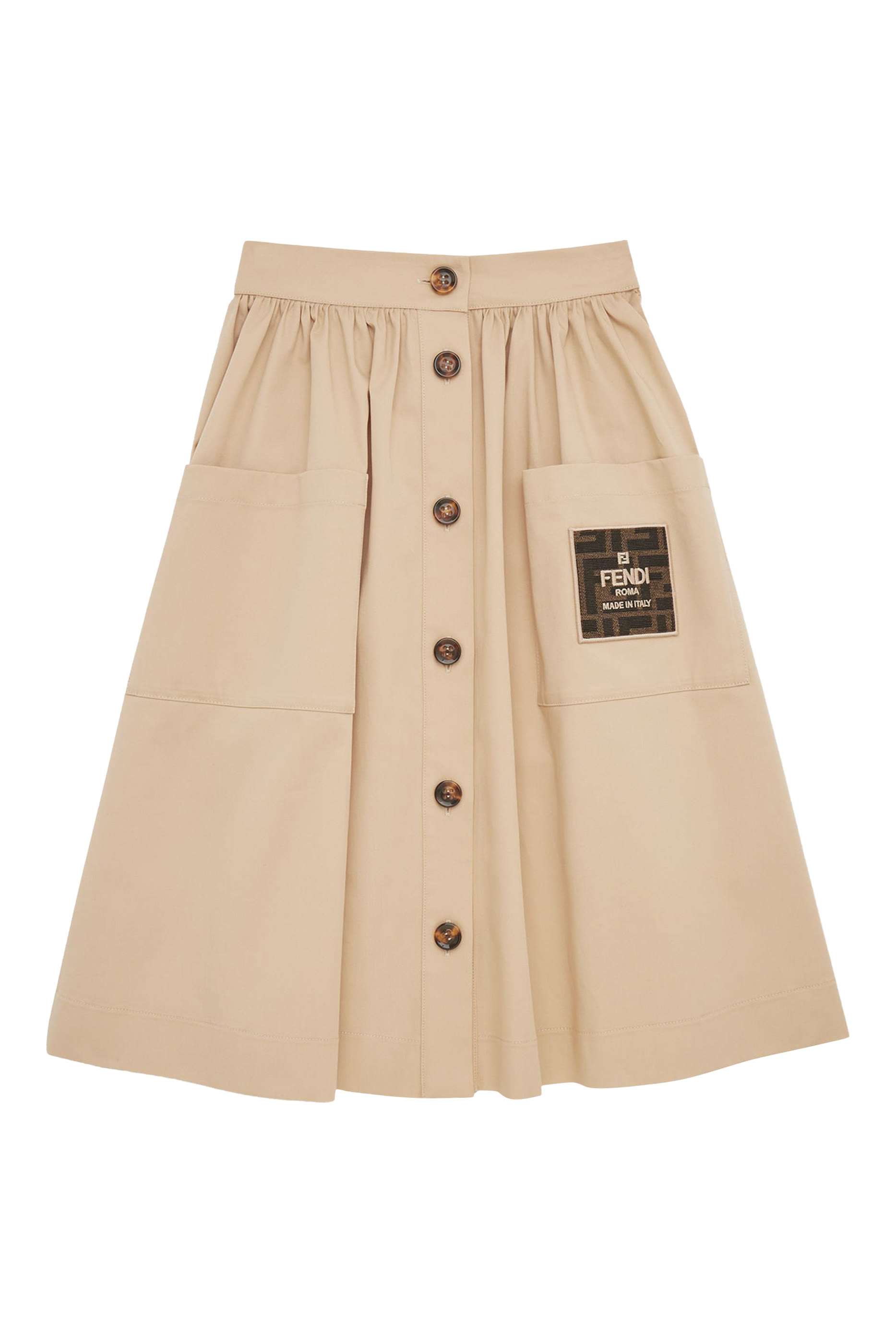 Kids Stretch Gabardine Junior Midi Skirt