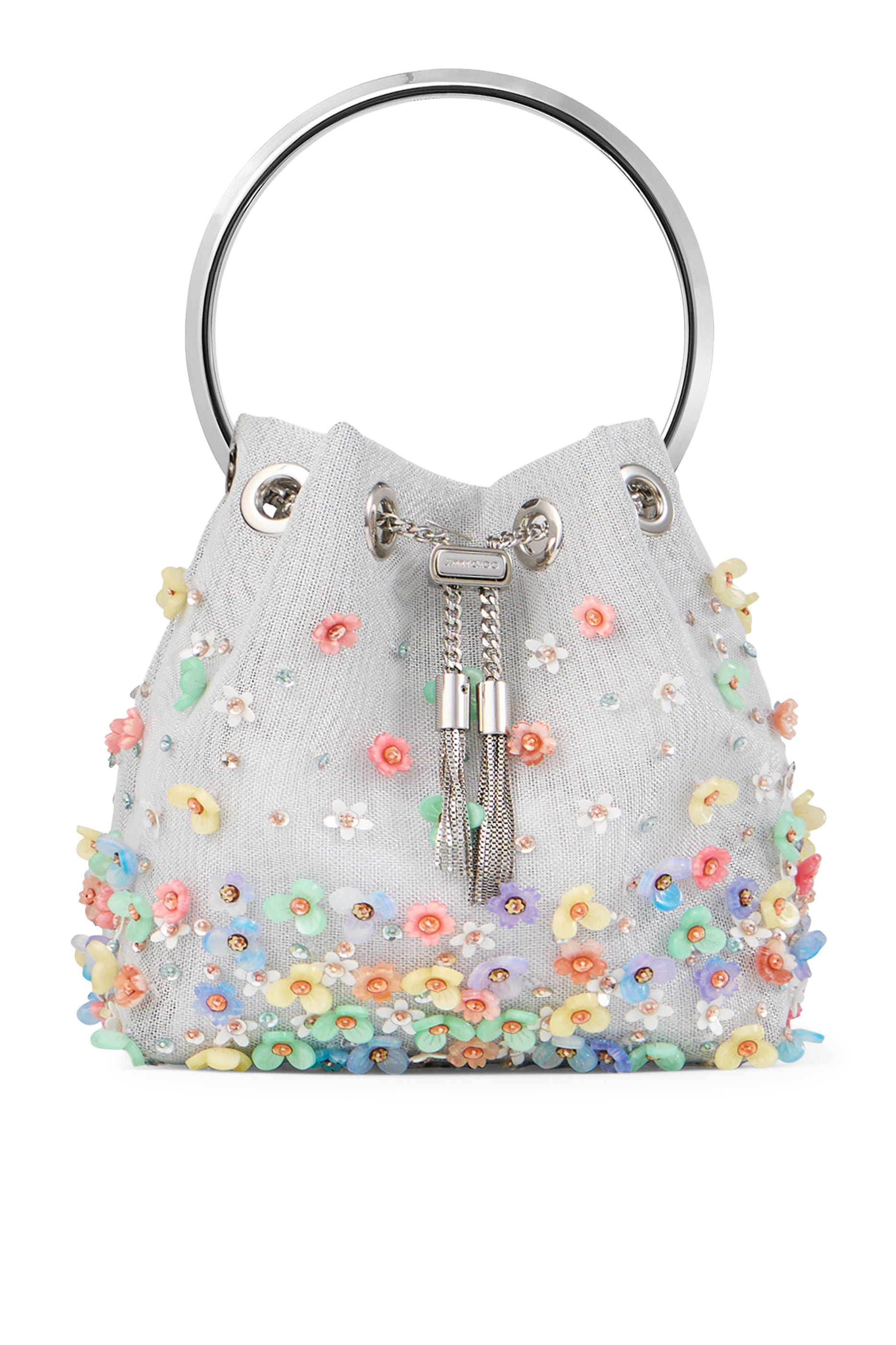 Bon Bon Mesh Bag with Embroidered Daisies