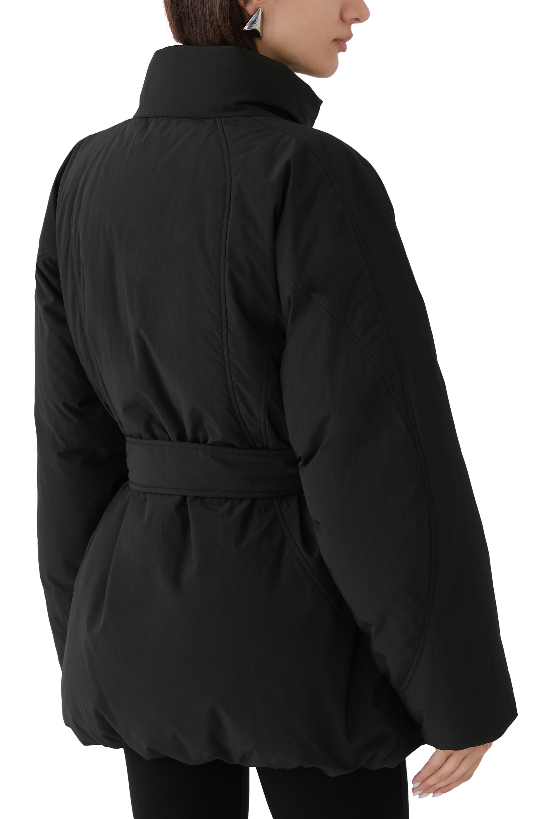 Dome Logo Patch Puffer Coat