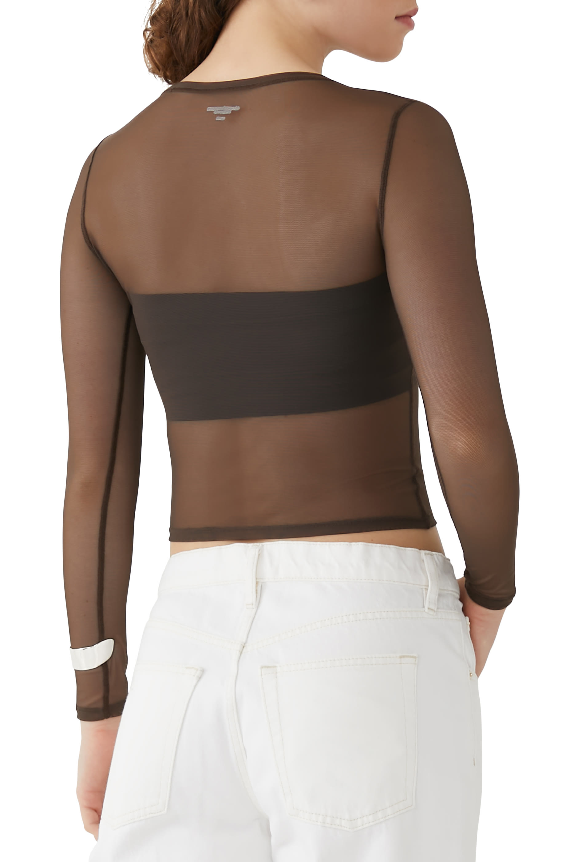 Mesh Long Sleeves Top