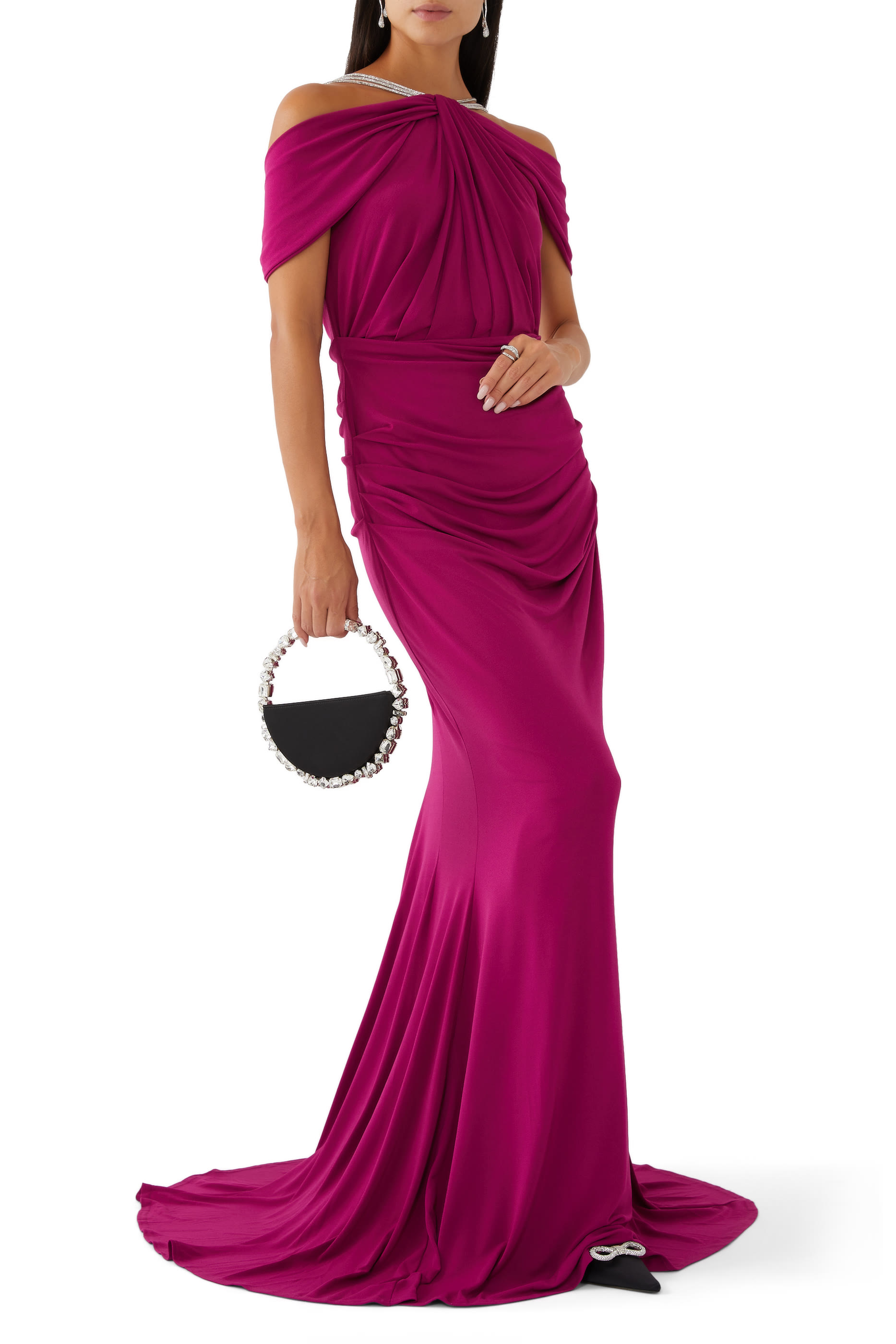  Off Shoulder Evening Gown