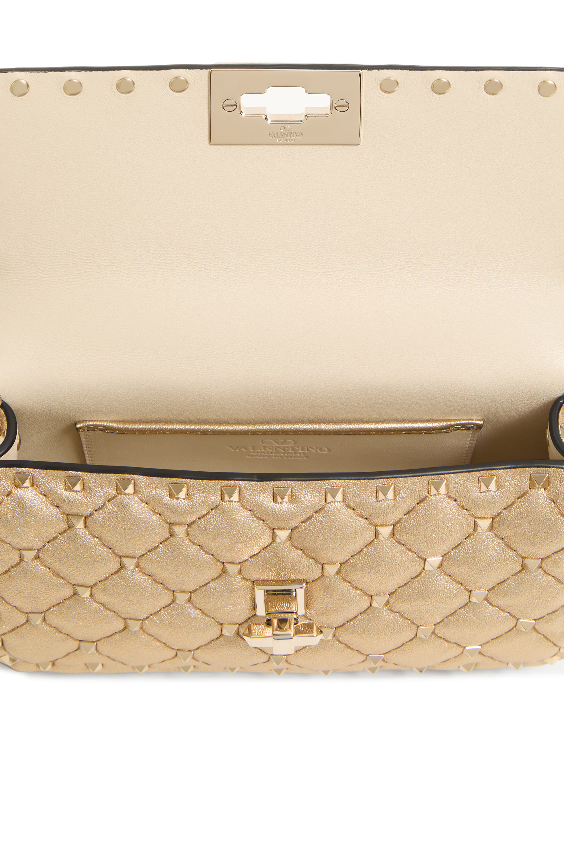 Rockstud Spike Small Laminated Nappa Bag 