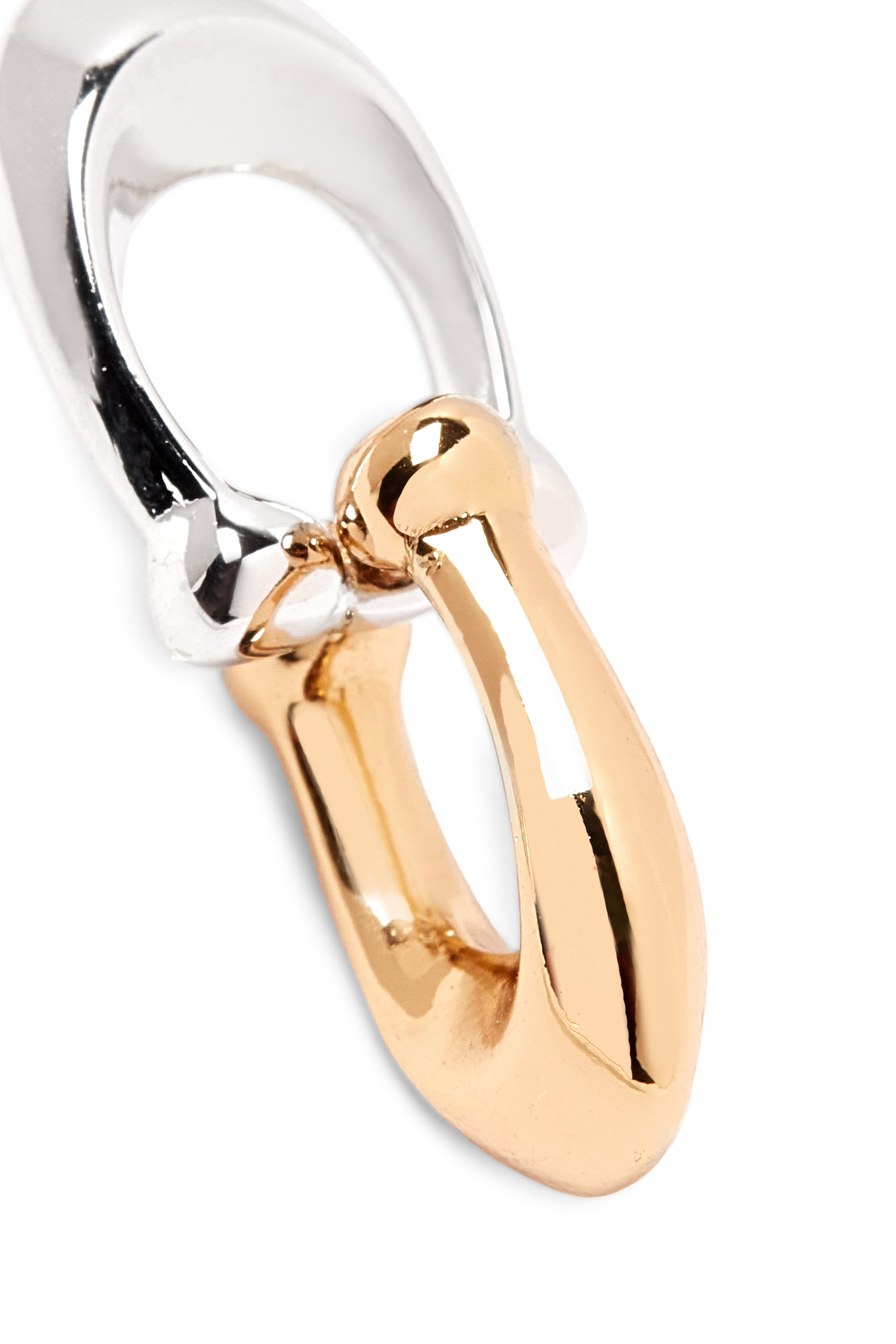 Signature C Double Drop Stud Earrings, Plated Metal