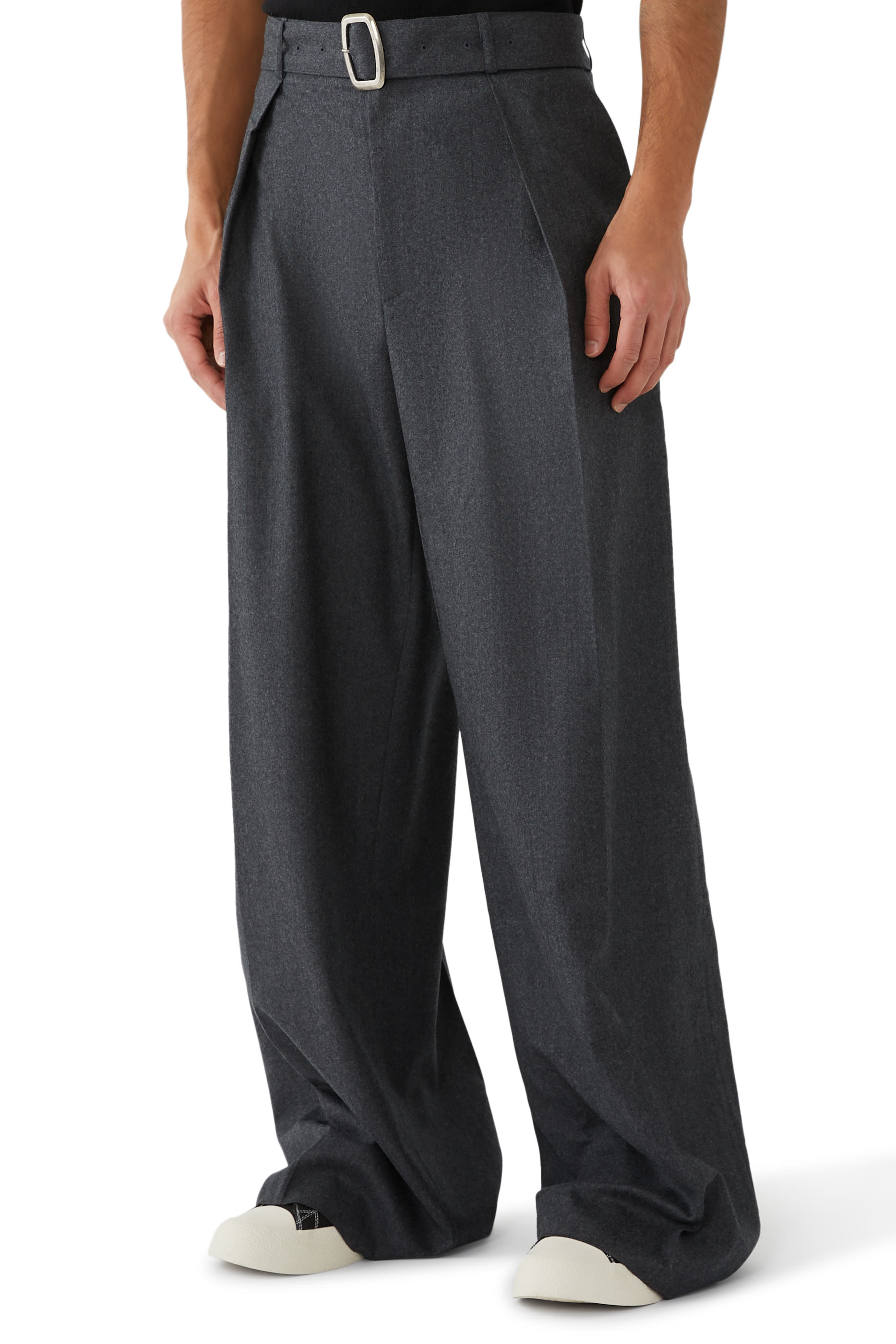 Wool Wide Leg Pants
