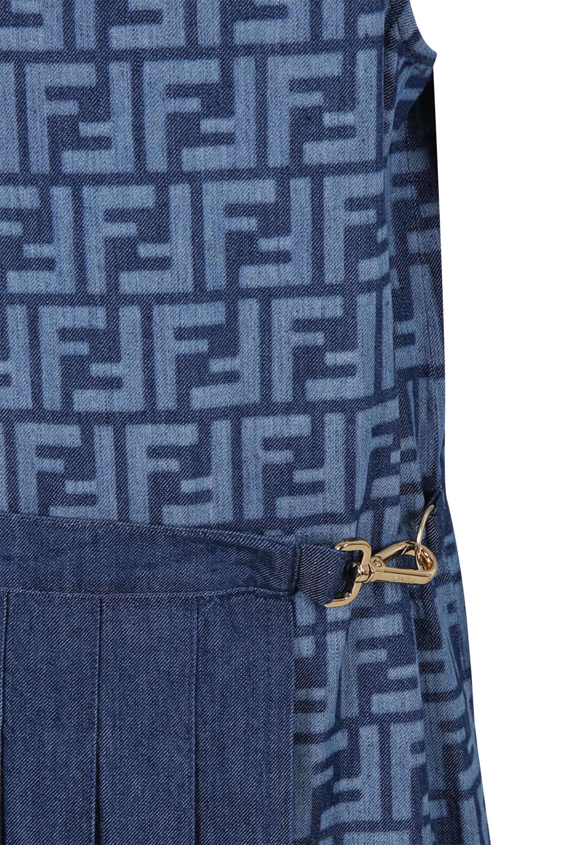 Kids FF Logo Print Dress