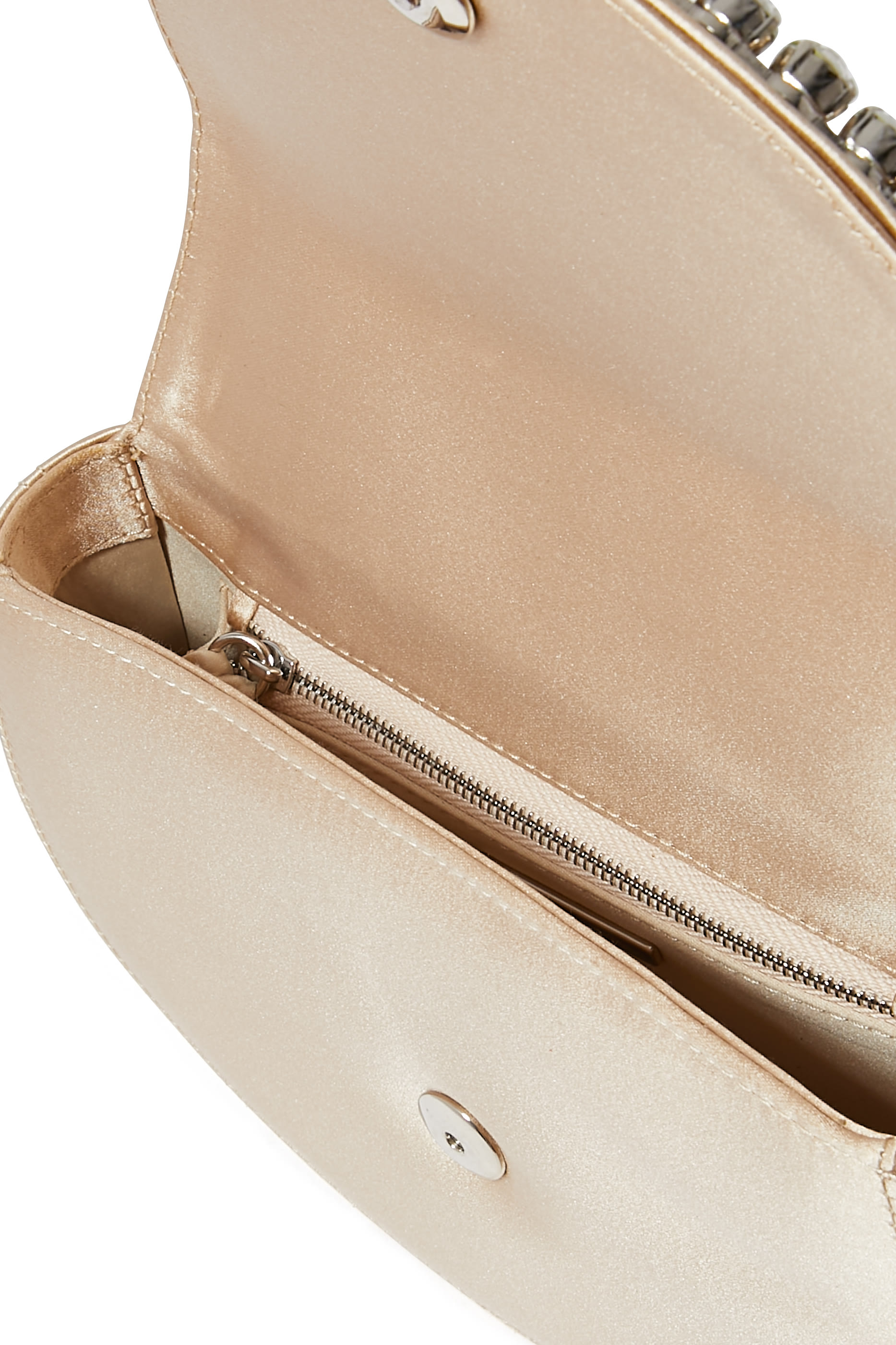 Eternity Flap Embellished Satin Clutch Bag