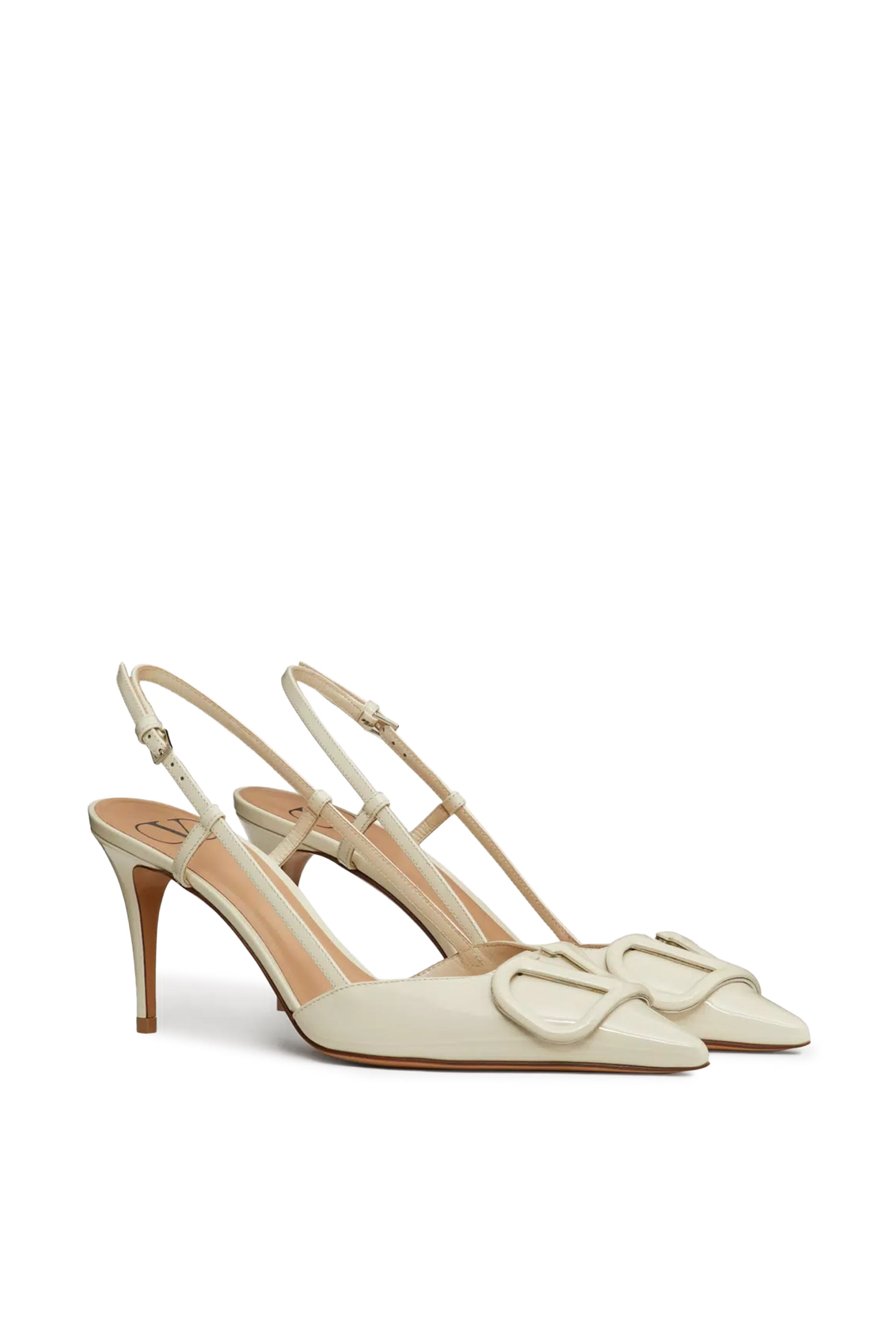  VLogo Signature Patent Leather 80 Slingback Pumps