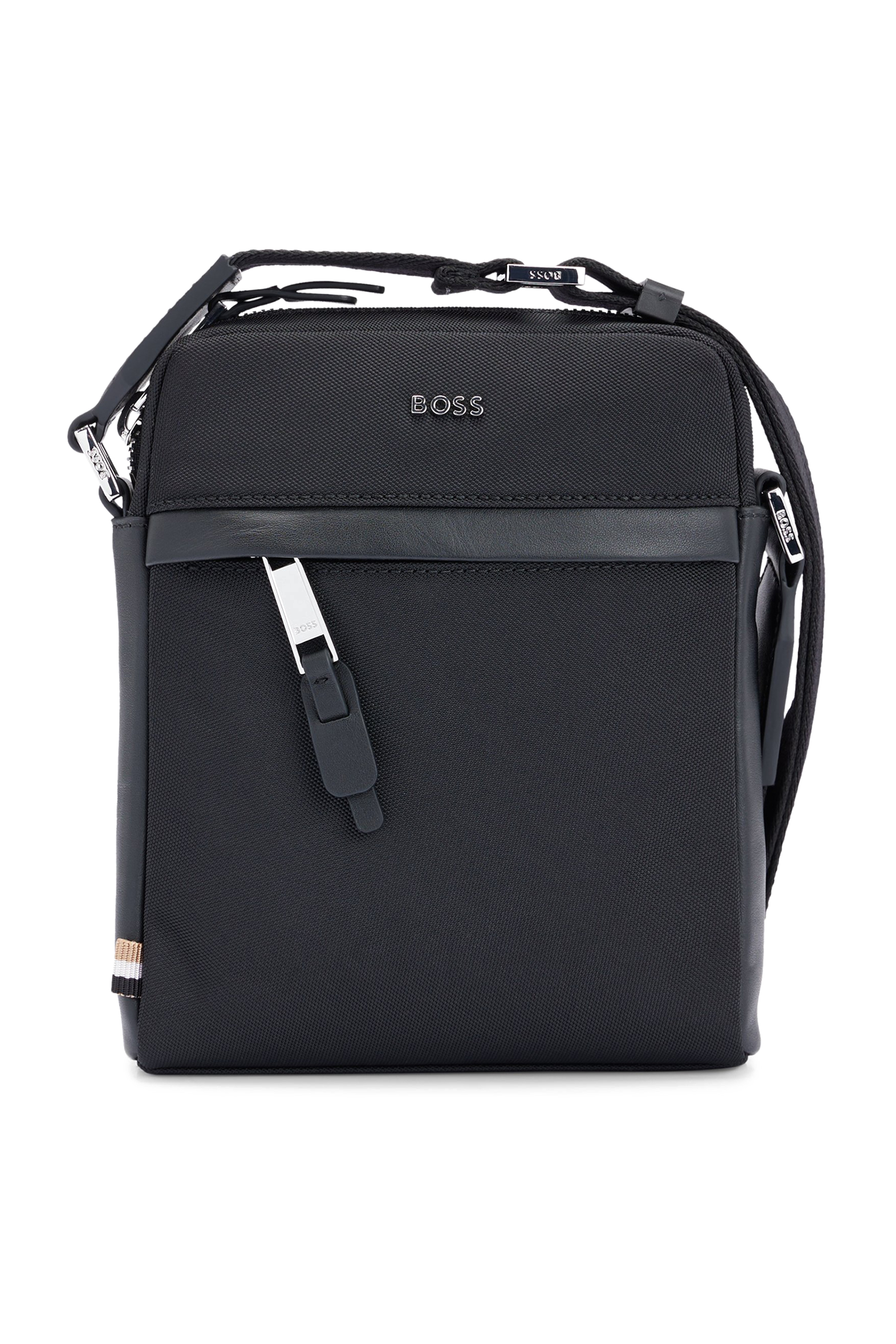 Zipped Reporter Bag With Logo Lettering