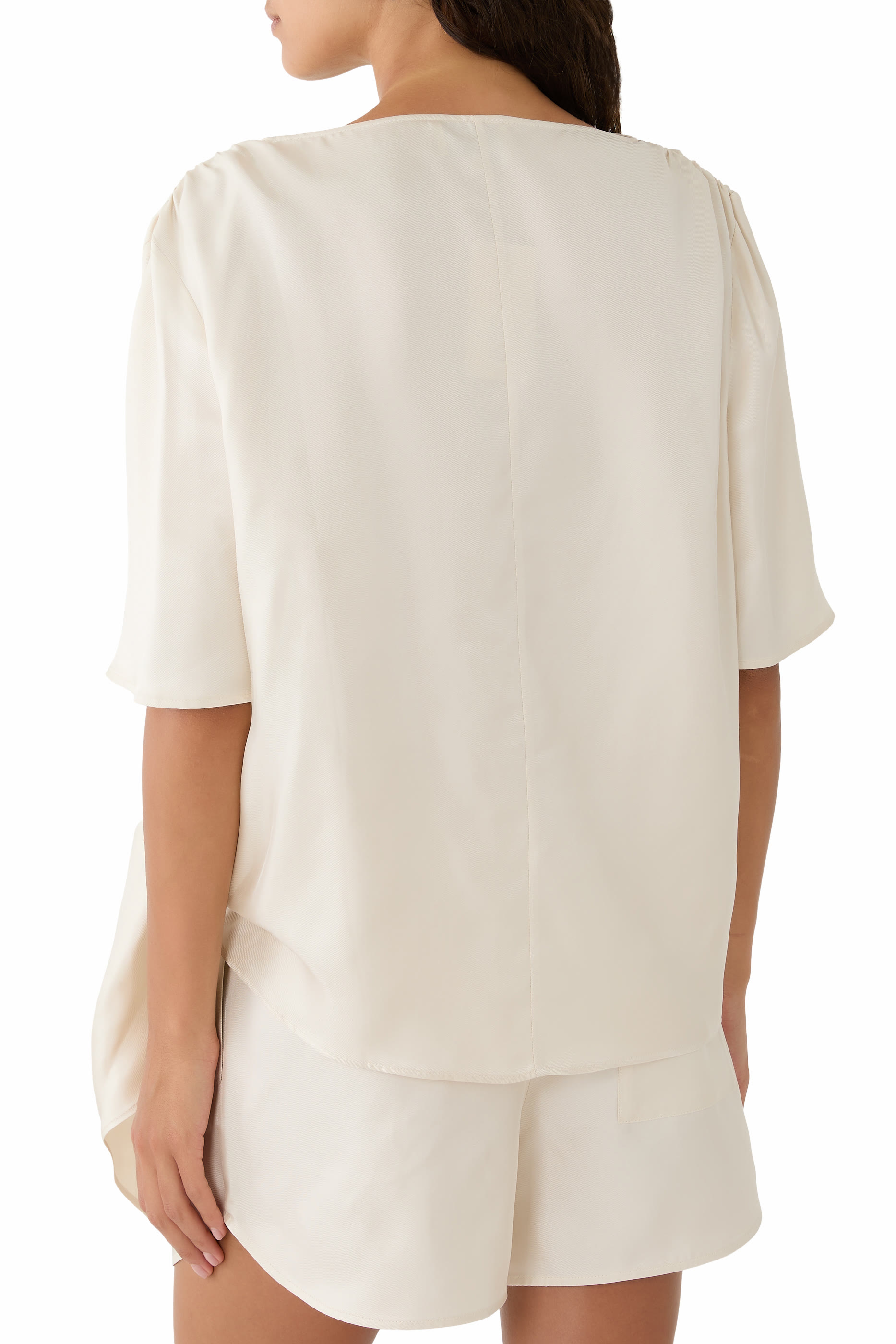Mano Asymmetric Silk Top