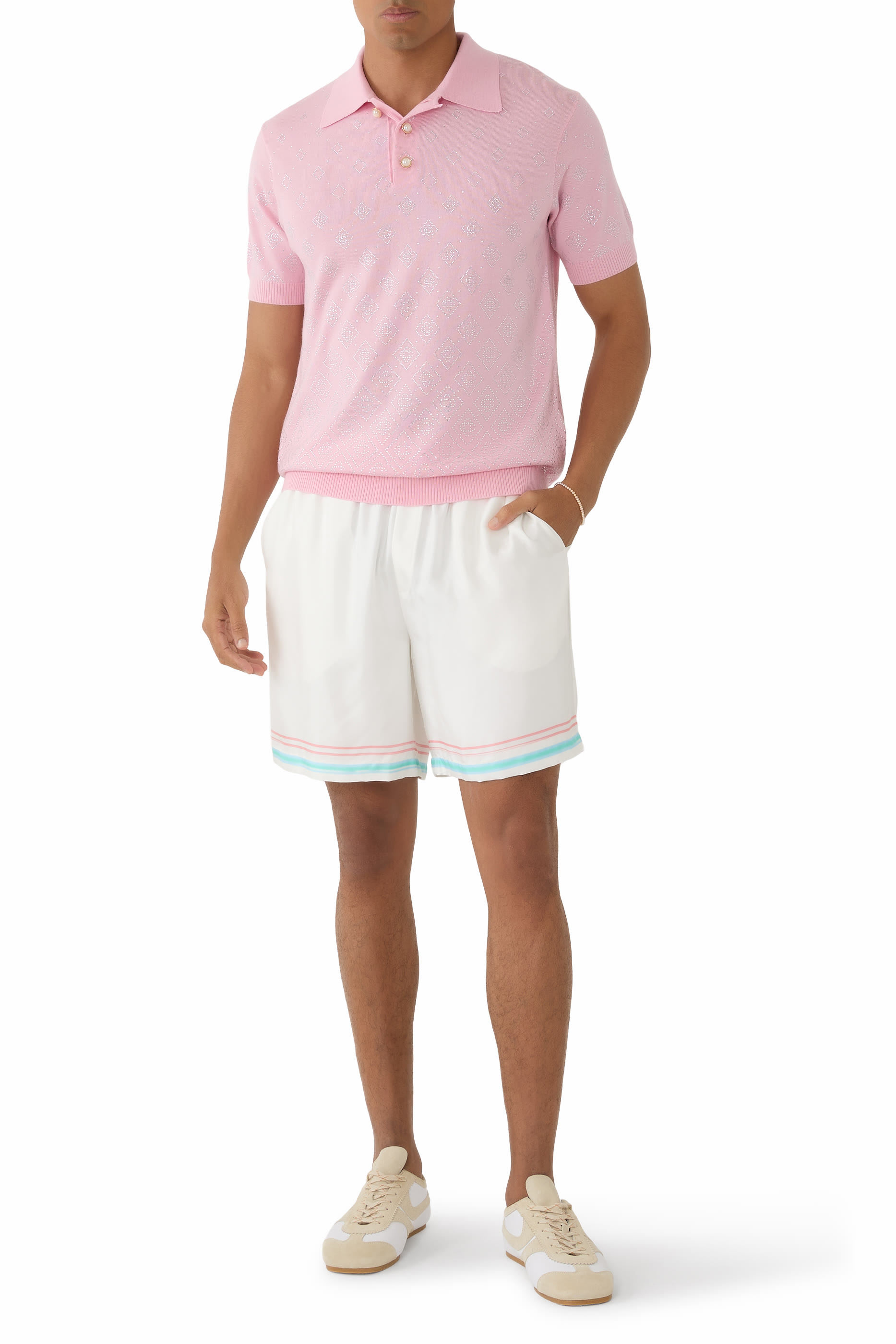 Crystal-Embellished Polo Shirt