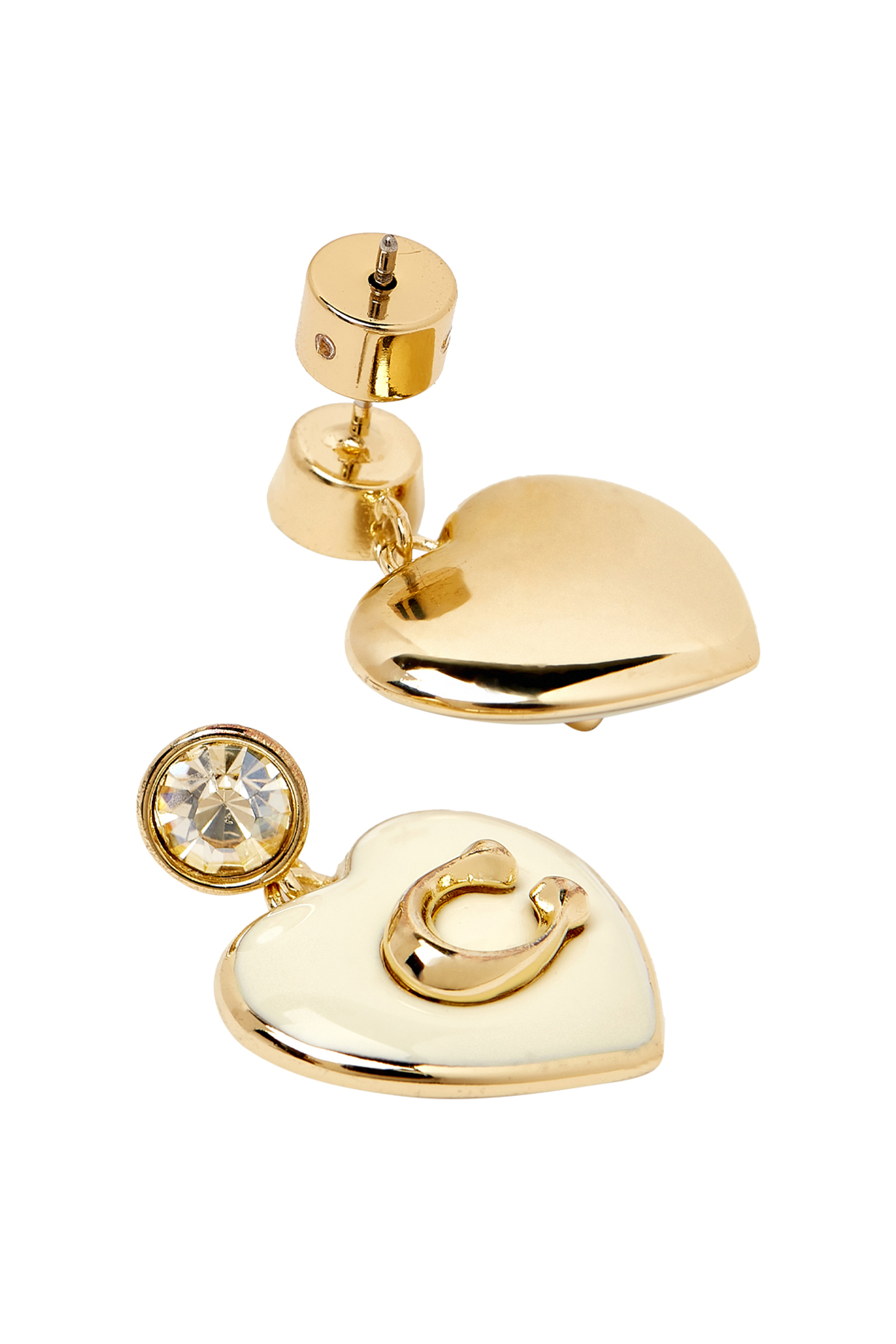 Crystal Heart Drop Earrings