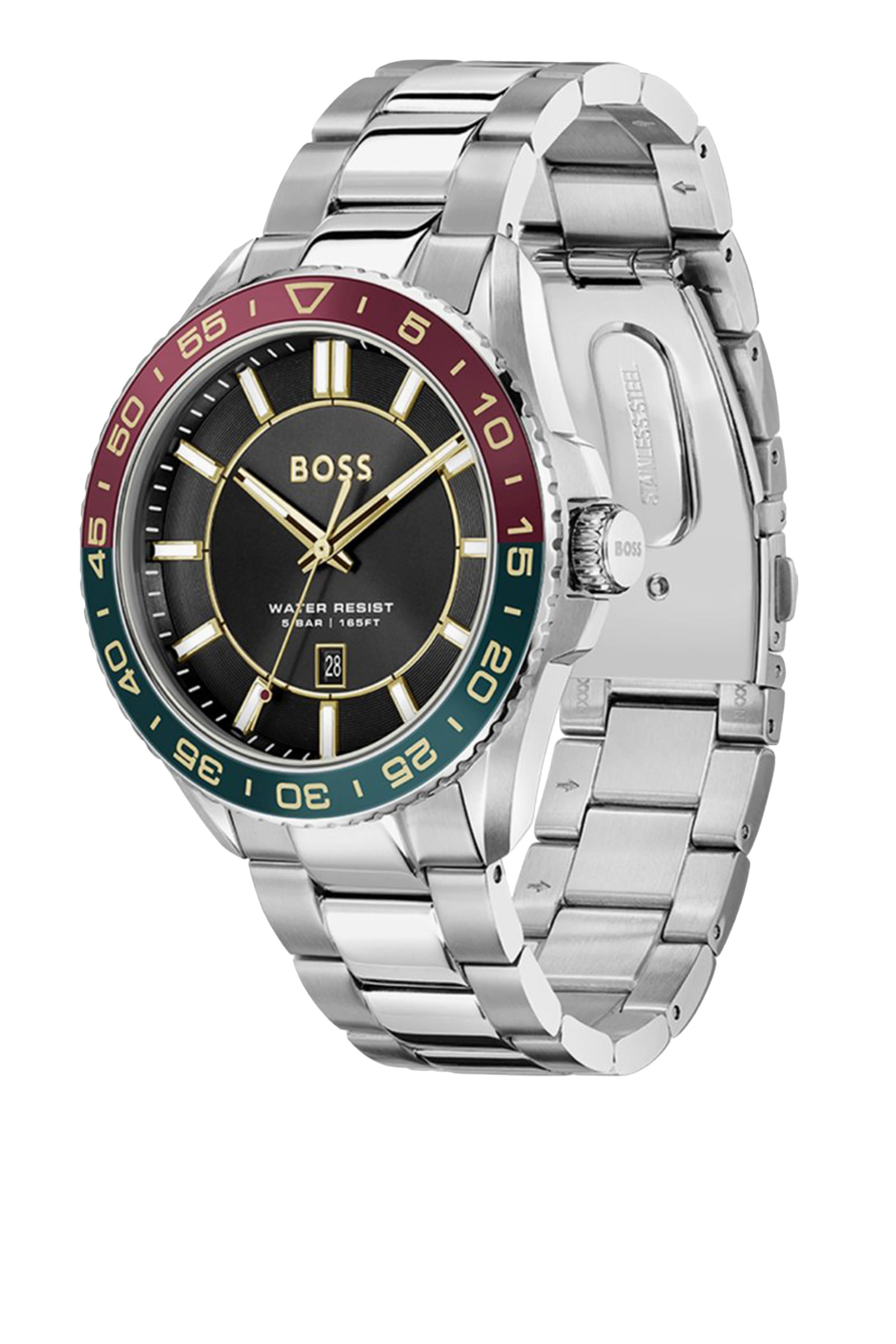 Stainless Steel Rotating Bezel Watch
