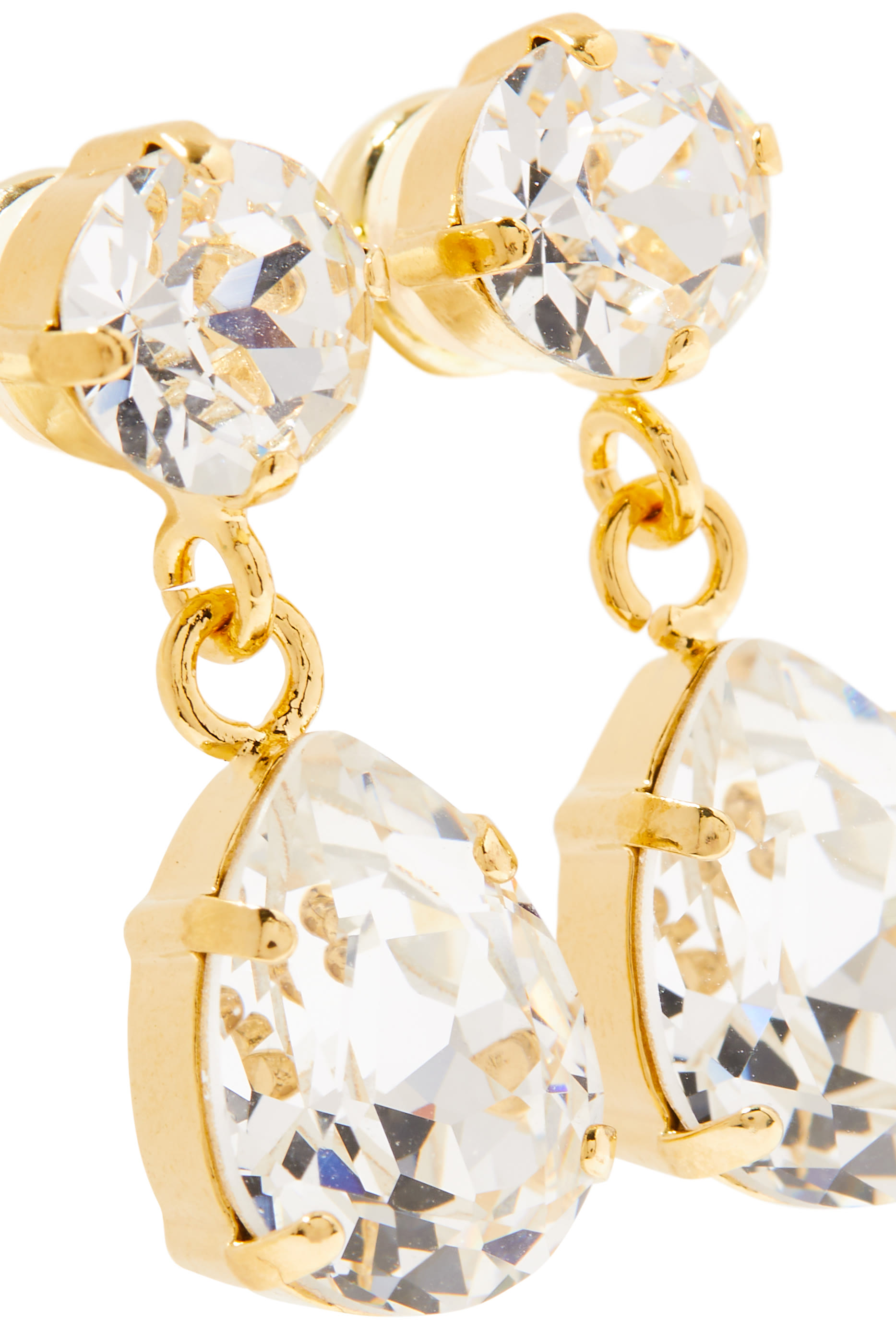 Mini Drop Earrings, 18K Gold Plating & Swarovski Crystals