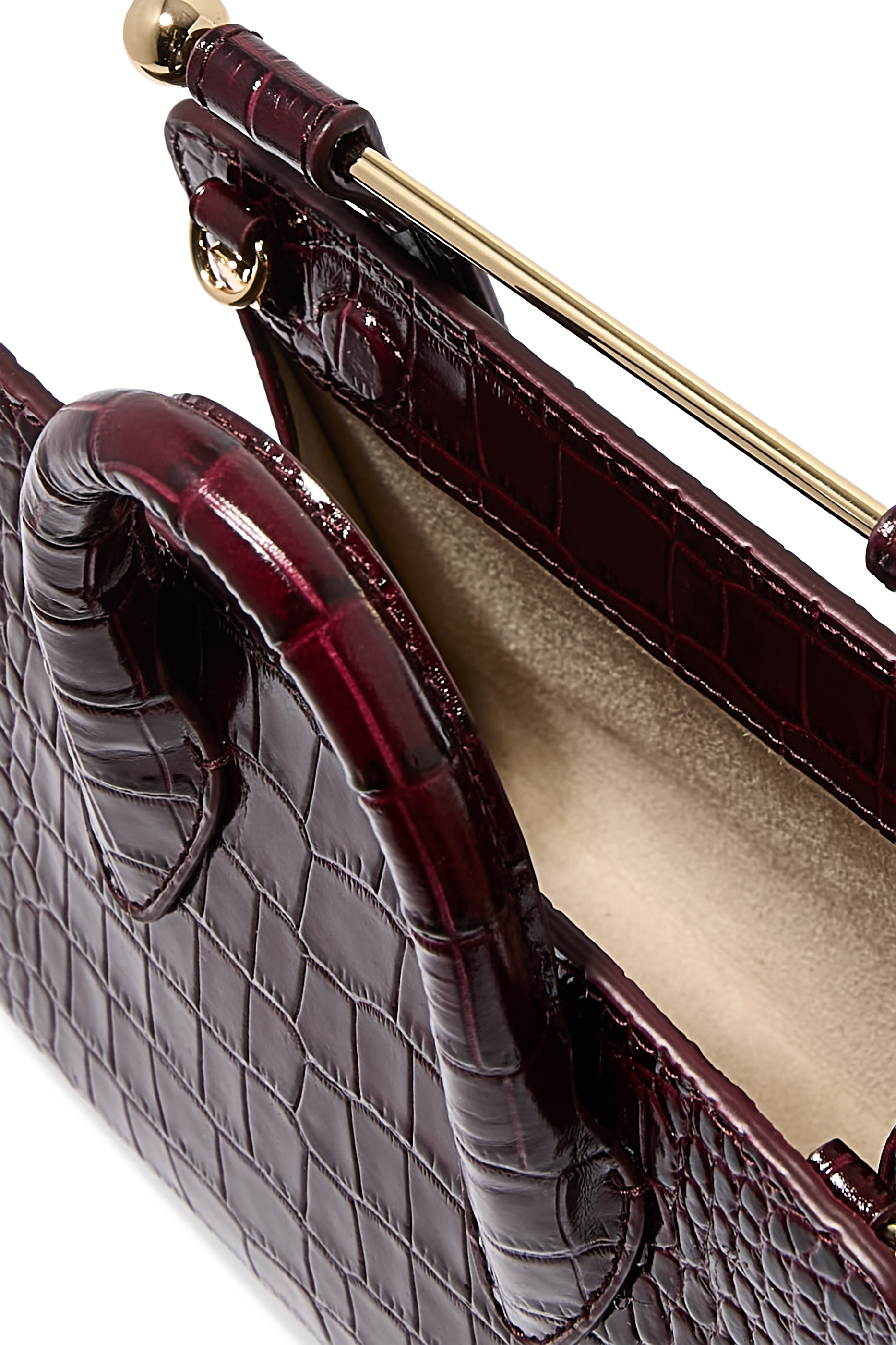 Croc-Embossed Nano Tote Bag