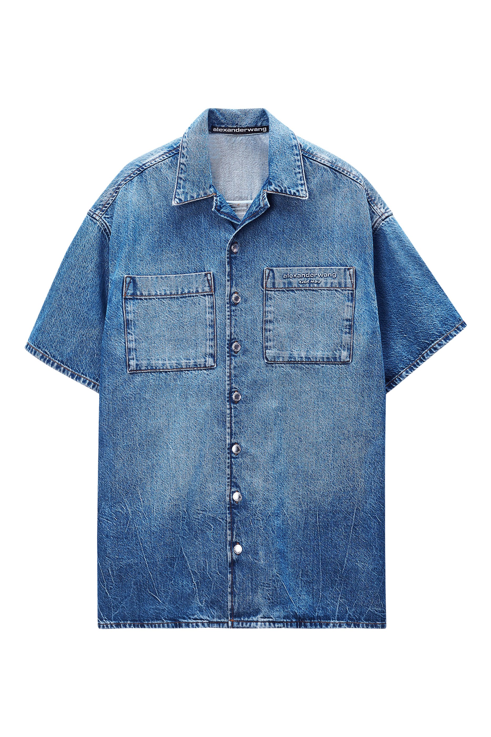 Boxy Denim Shirt Dress