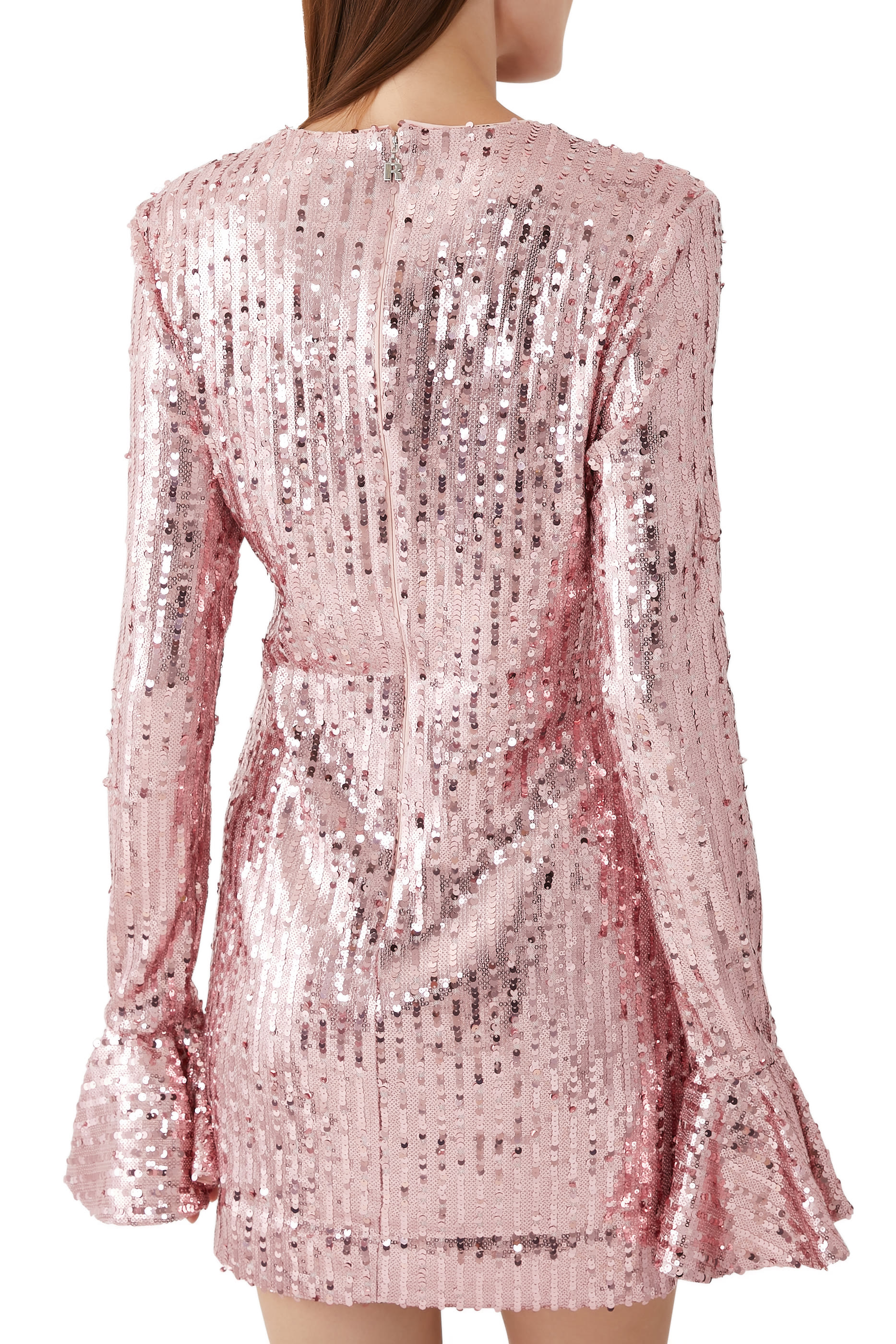 Sequins Long Sleeves Mini Dress