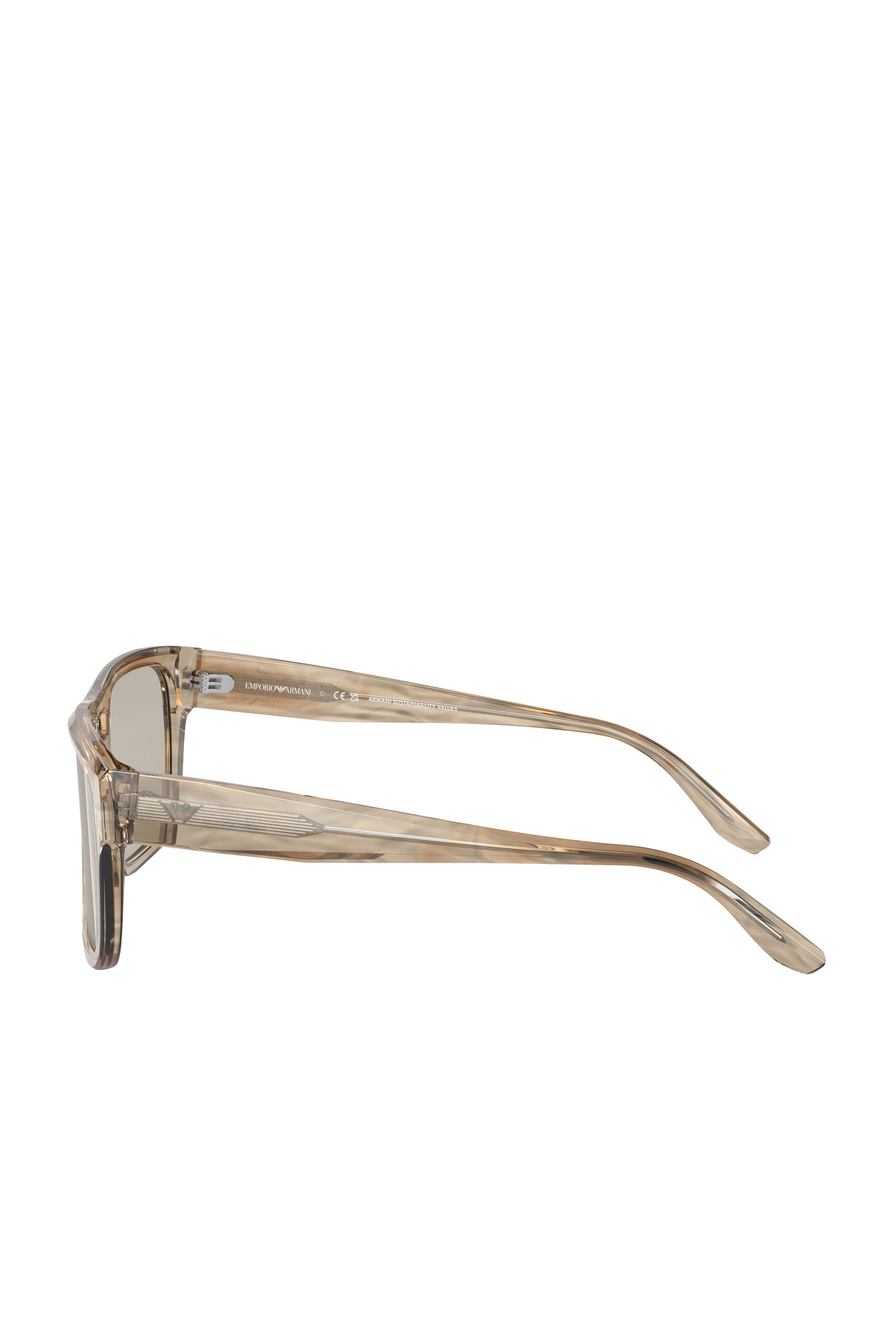 D Frame Shiny Trans Brown Lenses Sunglasses