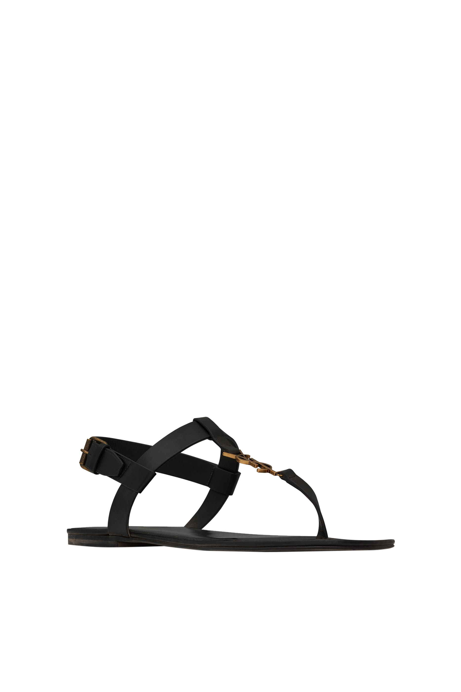 Cassandra Flat Leather T-Bar Sandals