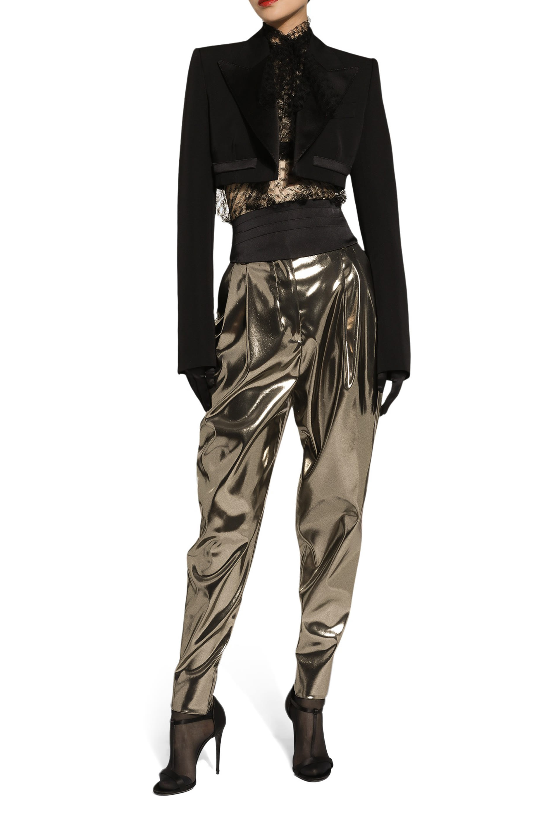 Mesh Pussy-Bow Blouse