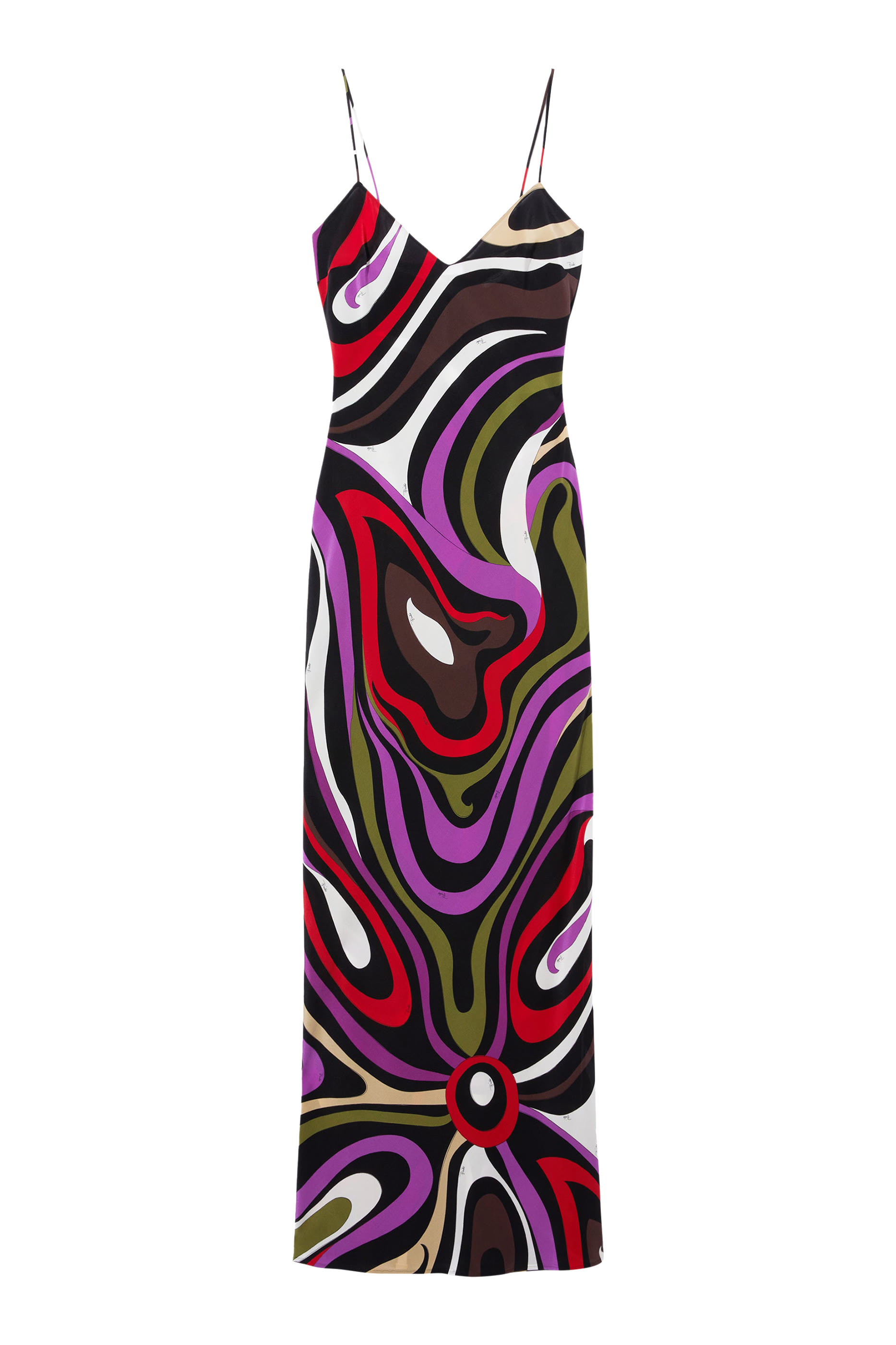Marmo-Print Silk Dress