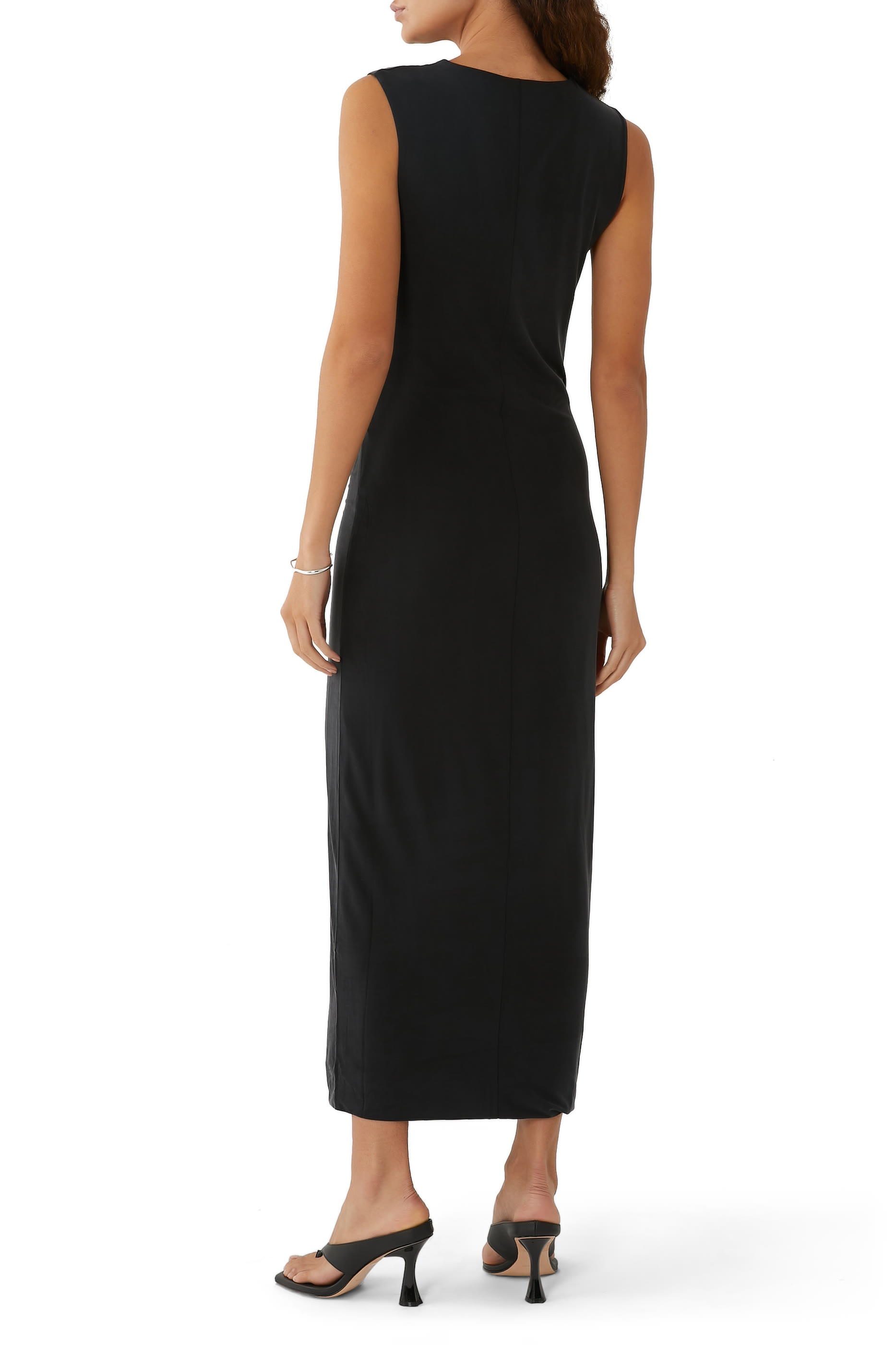 Cupro Jersey Drape Dress