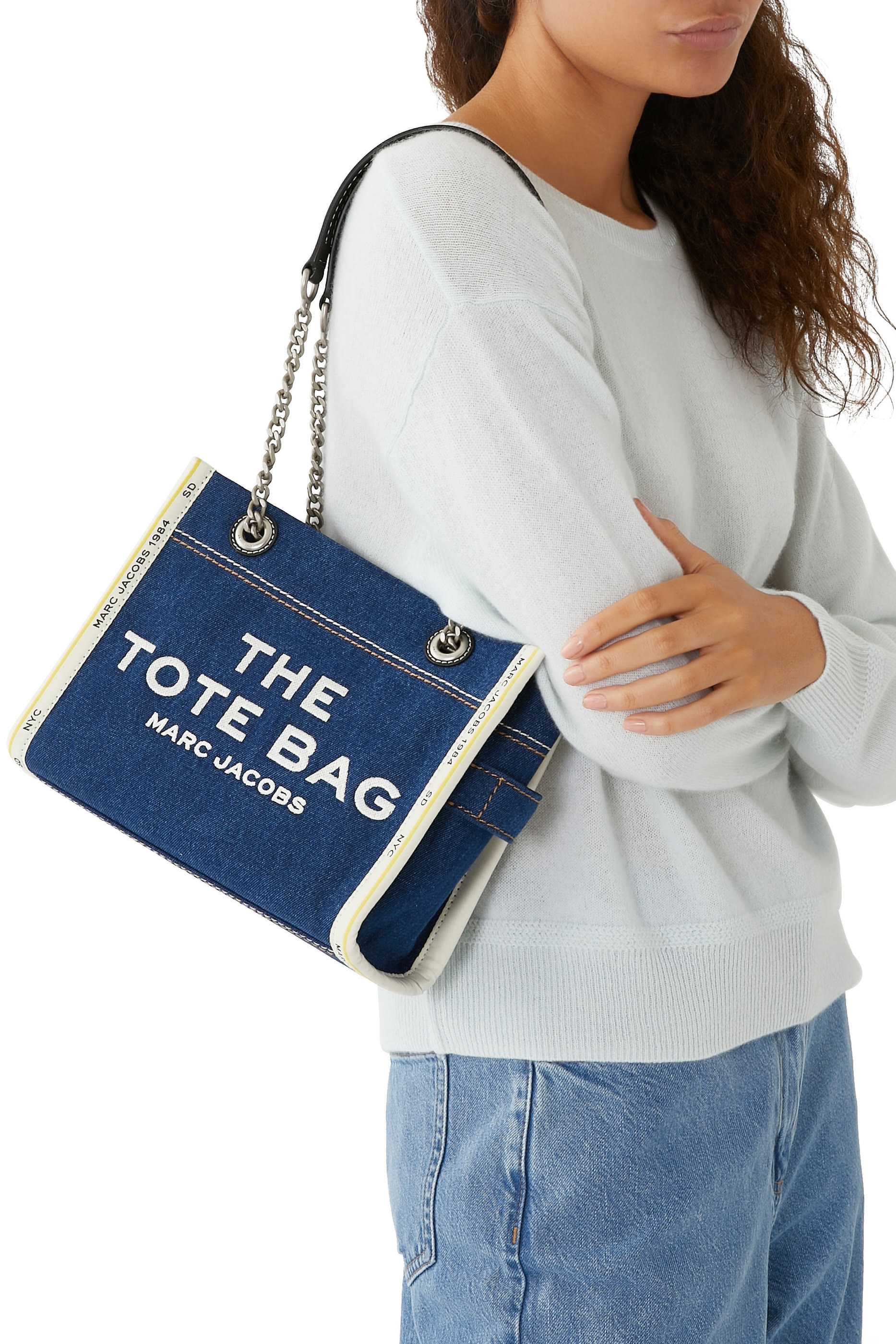 The Denim Chain Small Tote Bag