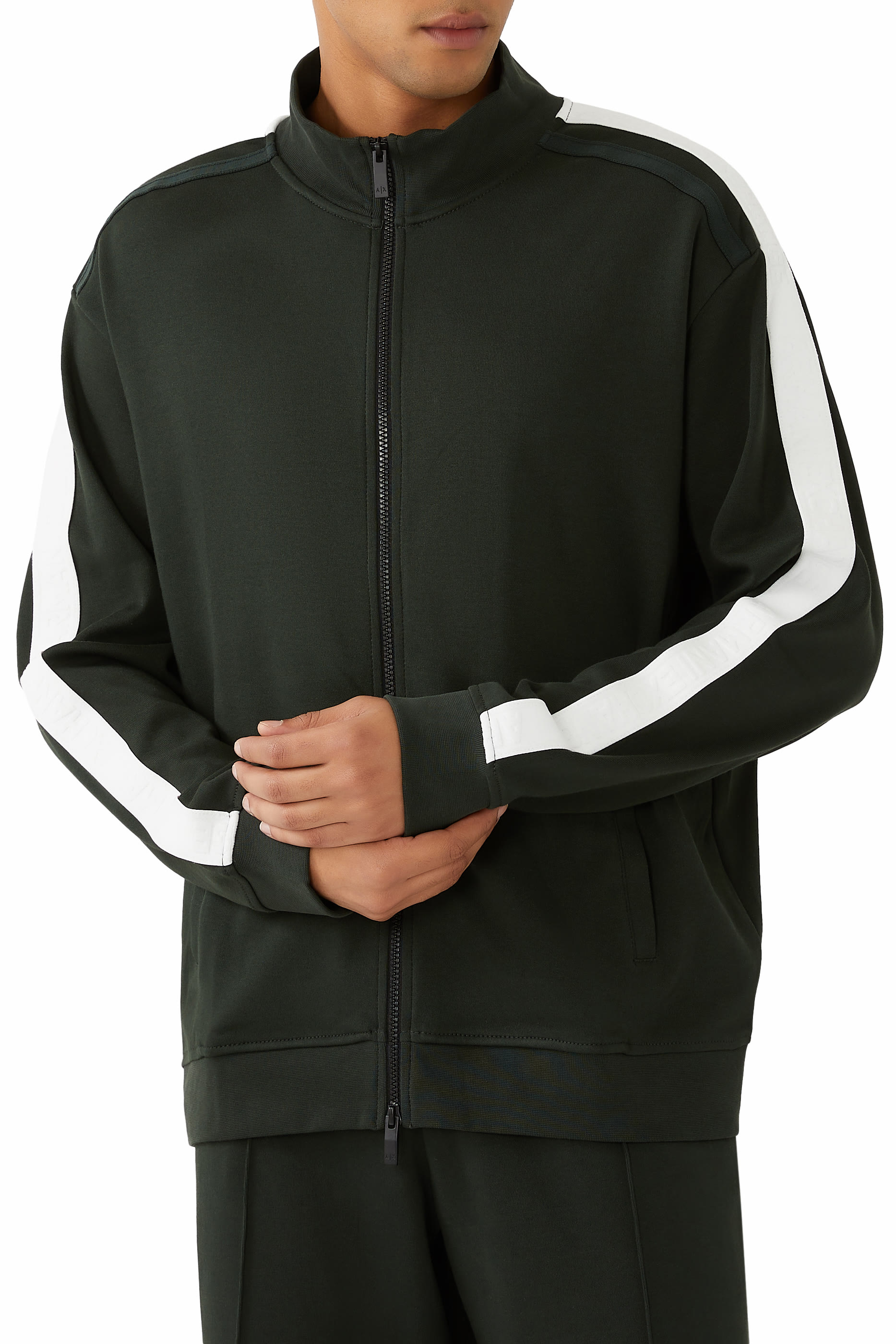 Logo Bands Full Zip Sweatshirt