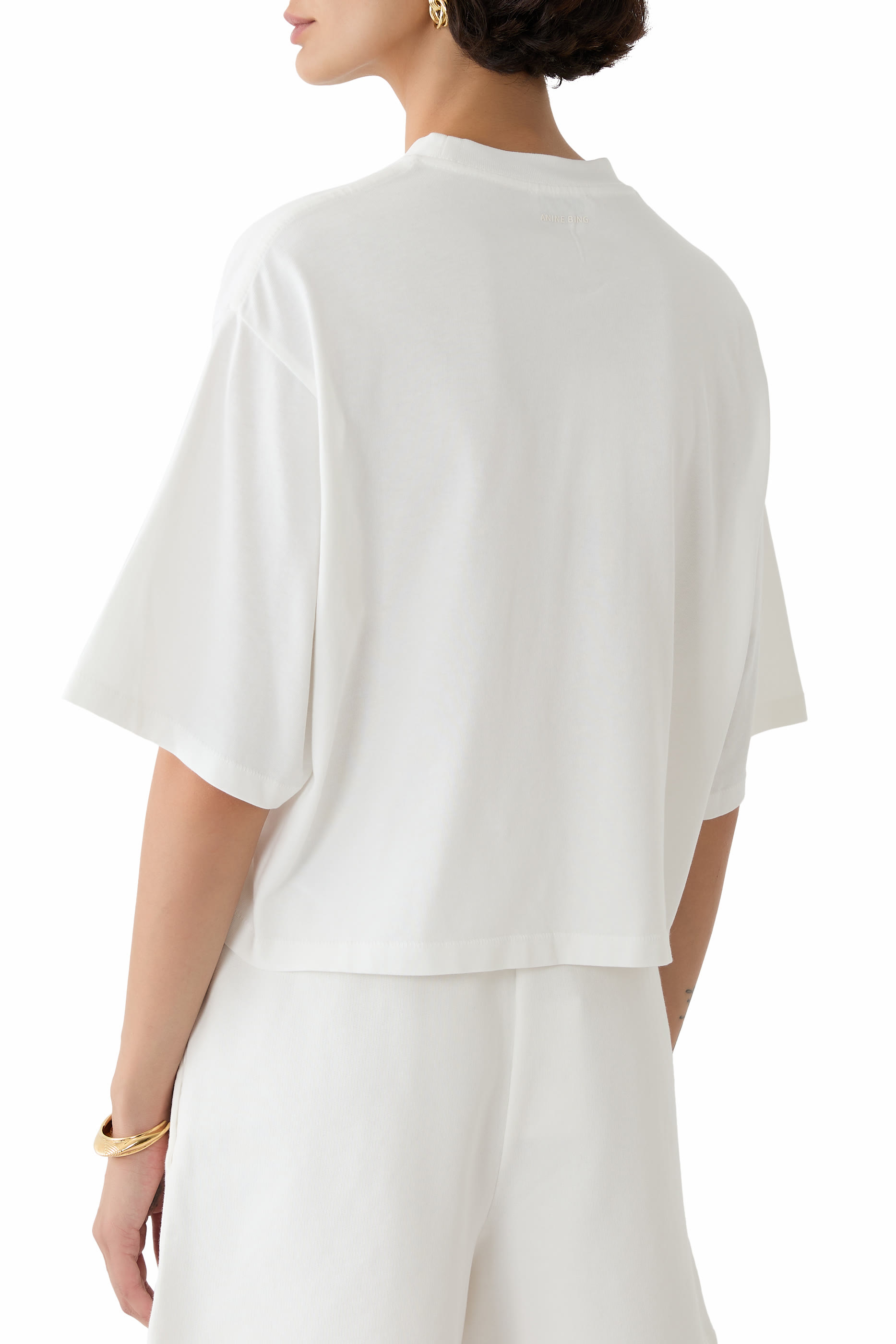 Myers Cropped Framed Monogram T-Shirt