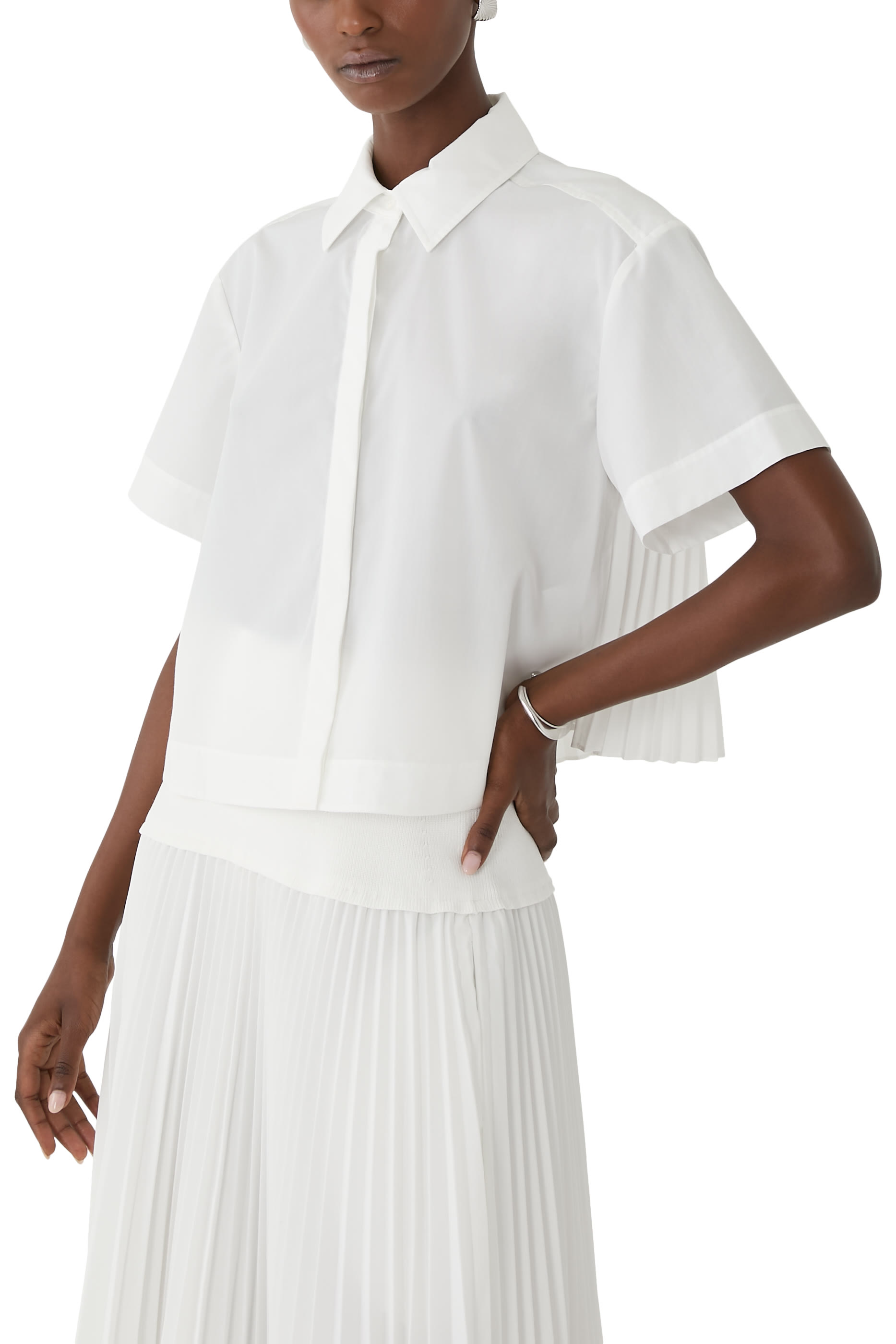 Bernie Cotton Pleated Shirt