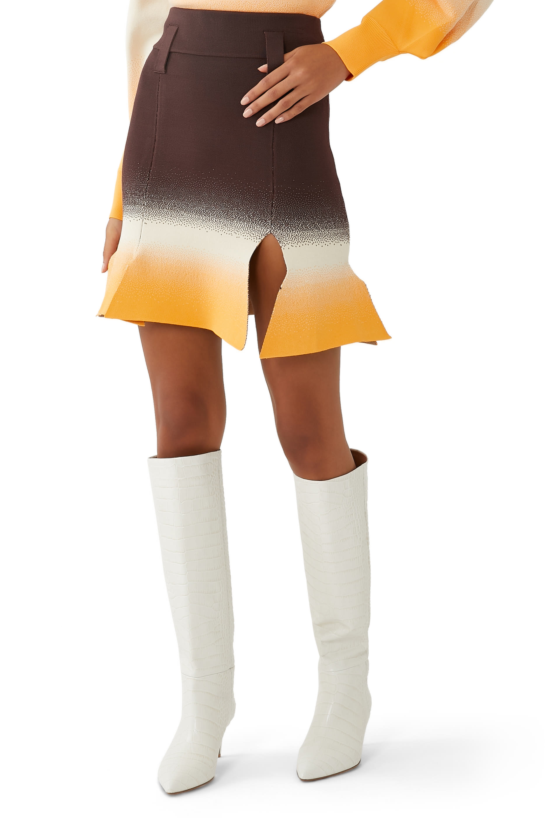 Aster Gradient Print Carwash Skirt