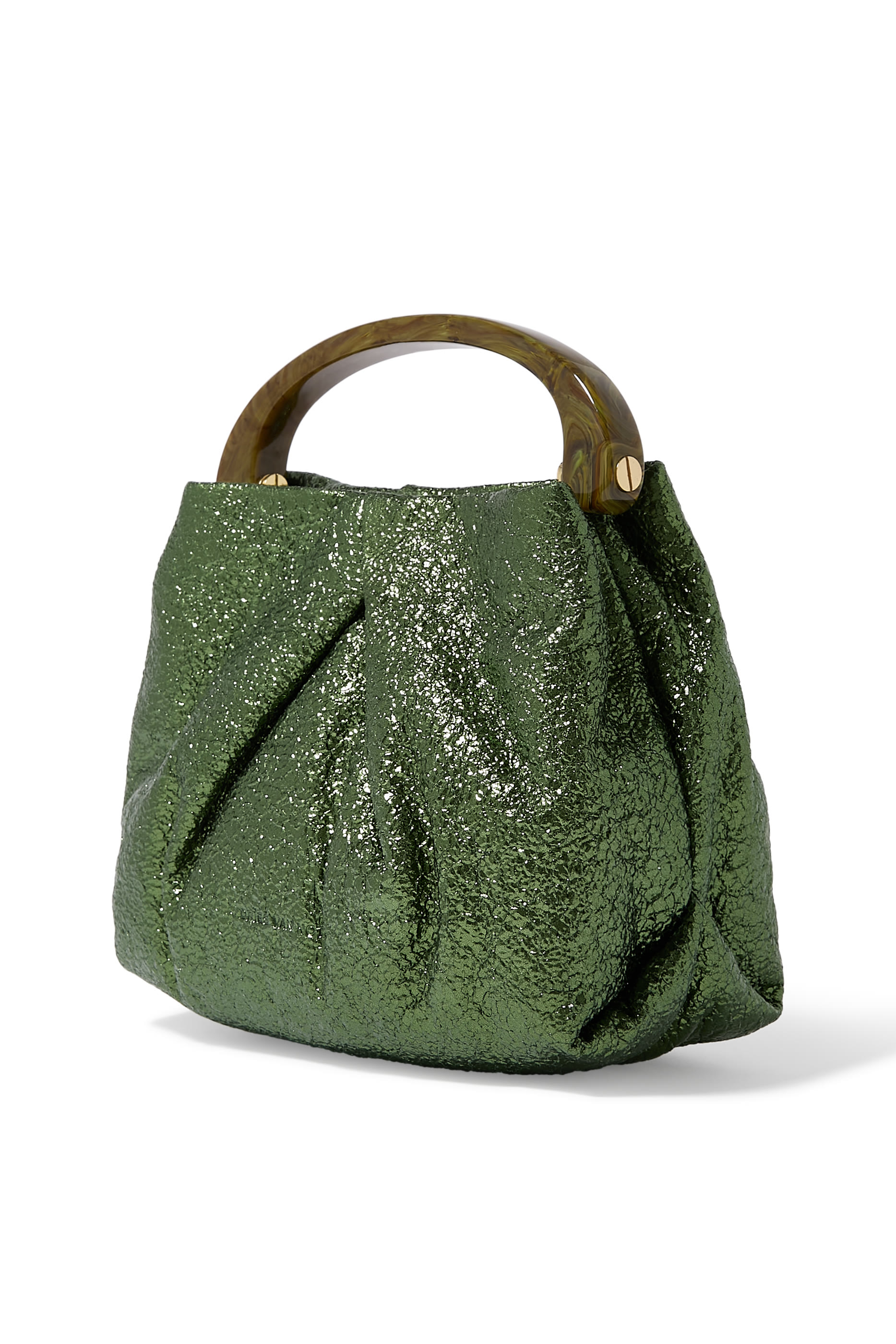 Metallic Top Handle Bag 