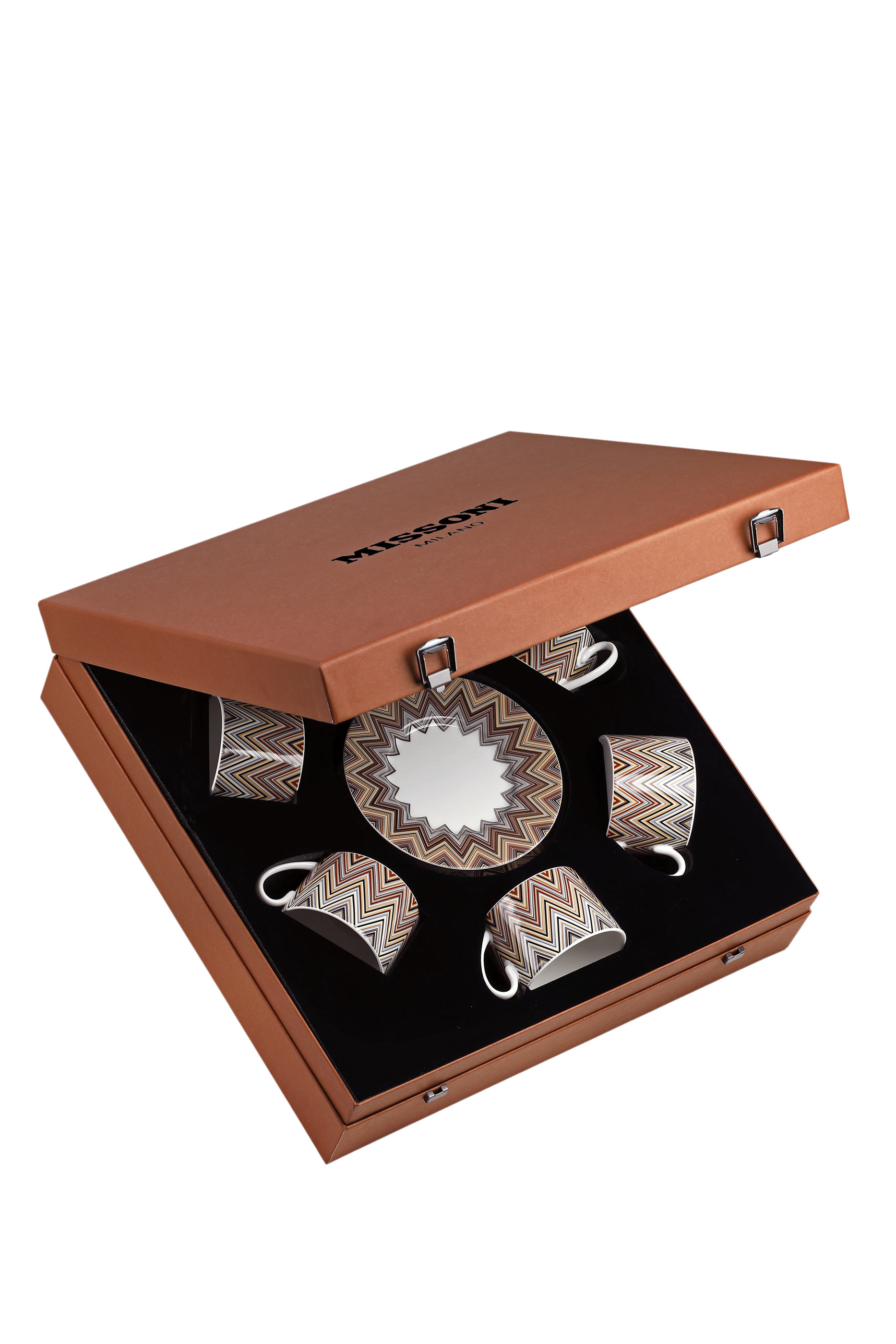 Jarris Zig-Zag Teacup & Saucer, Set of 6