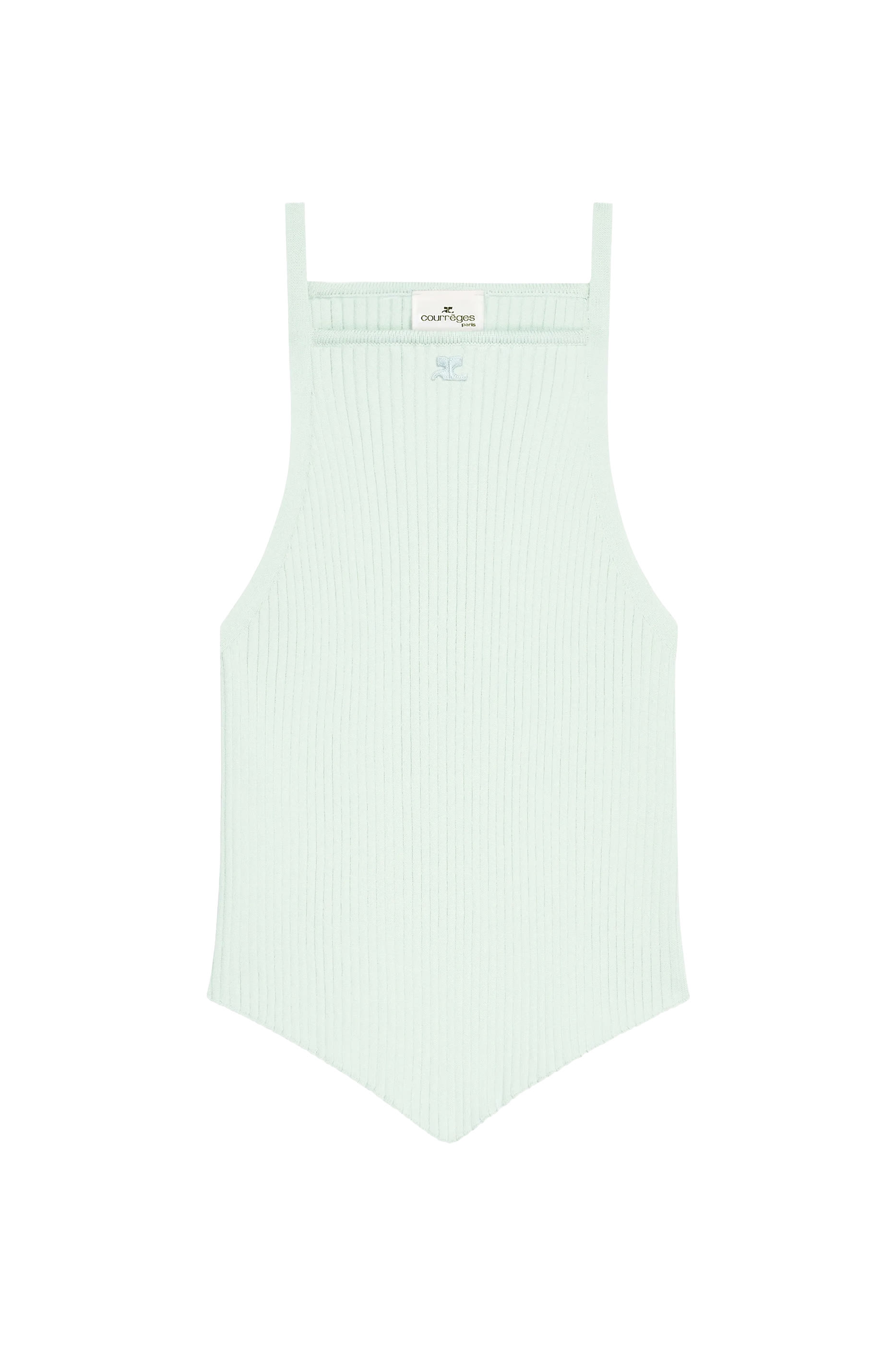 Pointy Rib Knit Tank Top